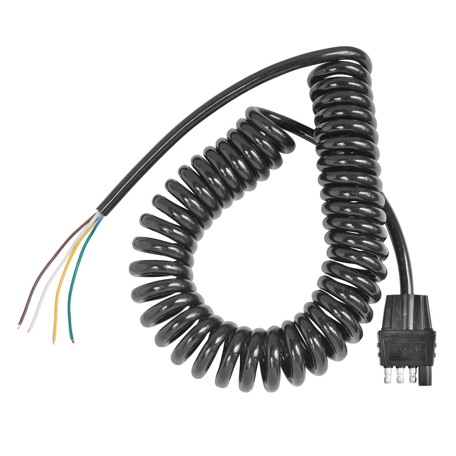 Wesbar Wiring Connector, 4-Way Flat Trailer End, 11 ft. Length Wire thumbnail 0