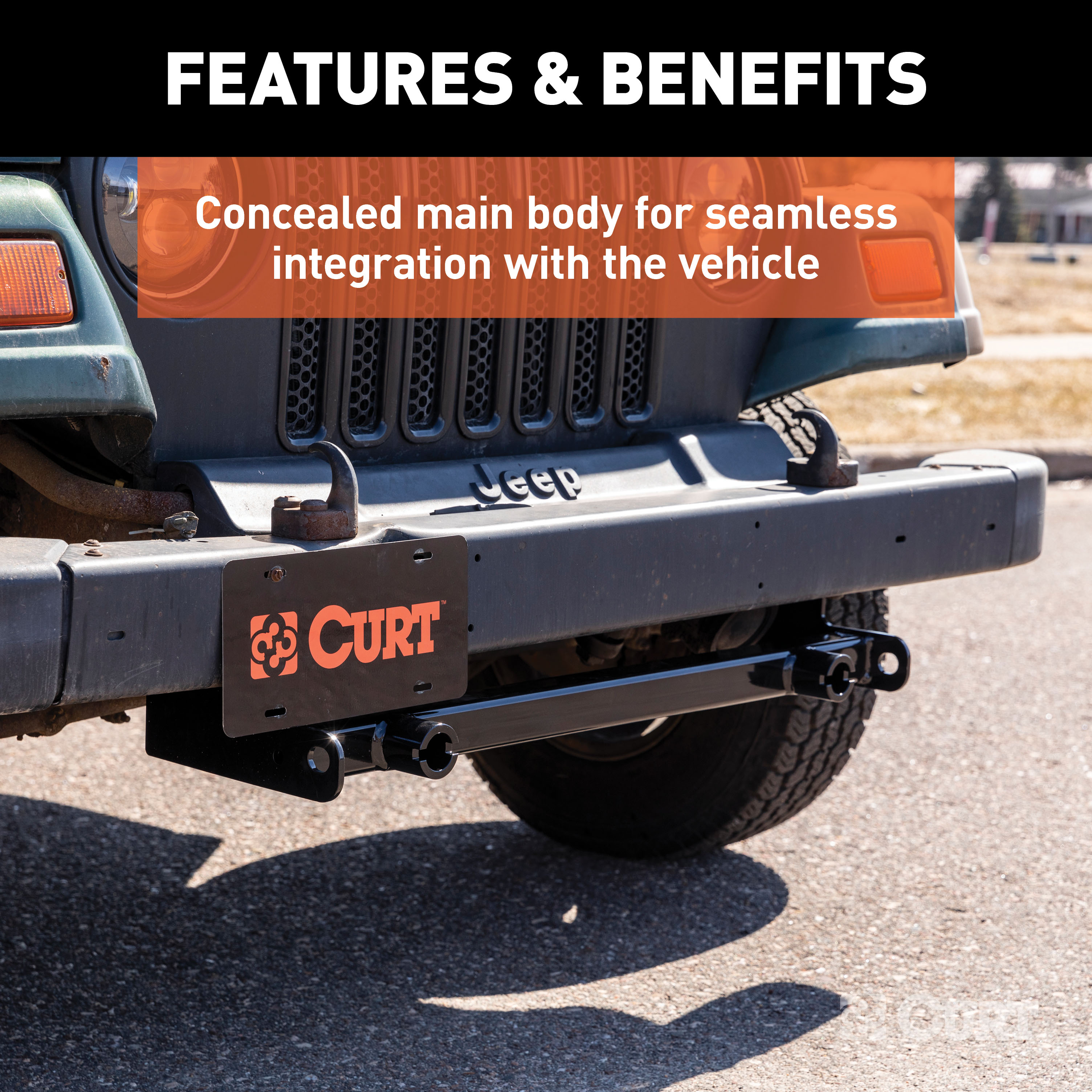 CURT Custom Tow Bar Base Plate, Select Jeep Wrangler TJ Tow Bar thumbnail 2