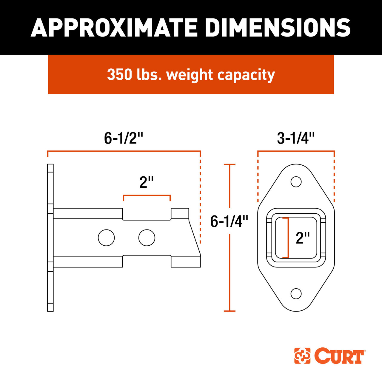 CURT 45069 Hitch Accessory Wall Mount, 2-Inch Receiver thumbnail 7