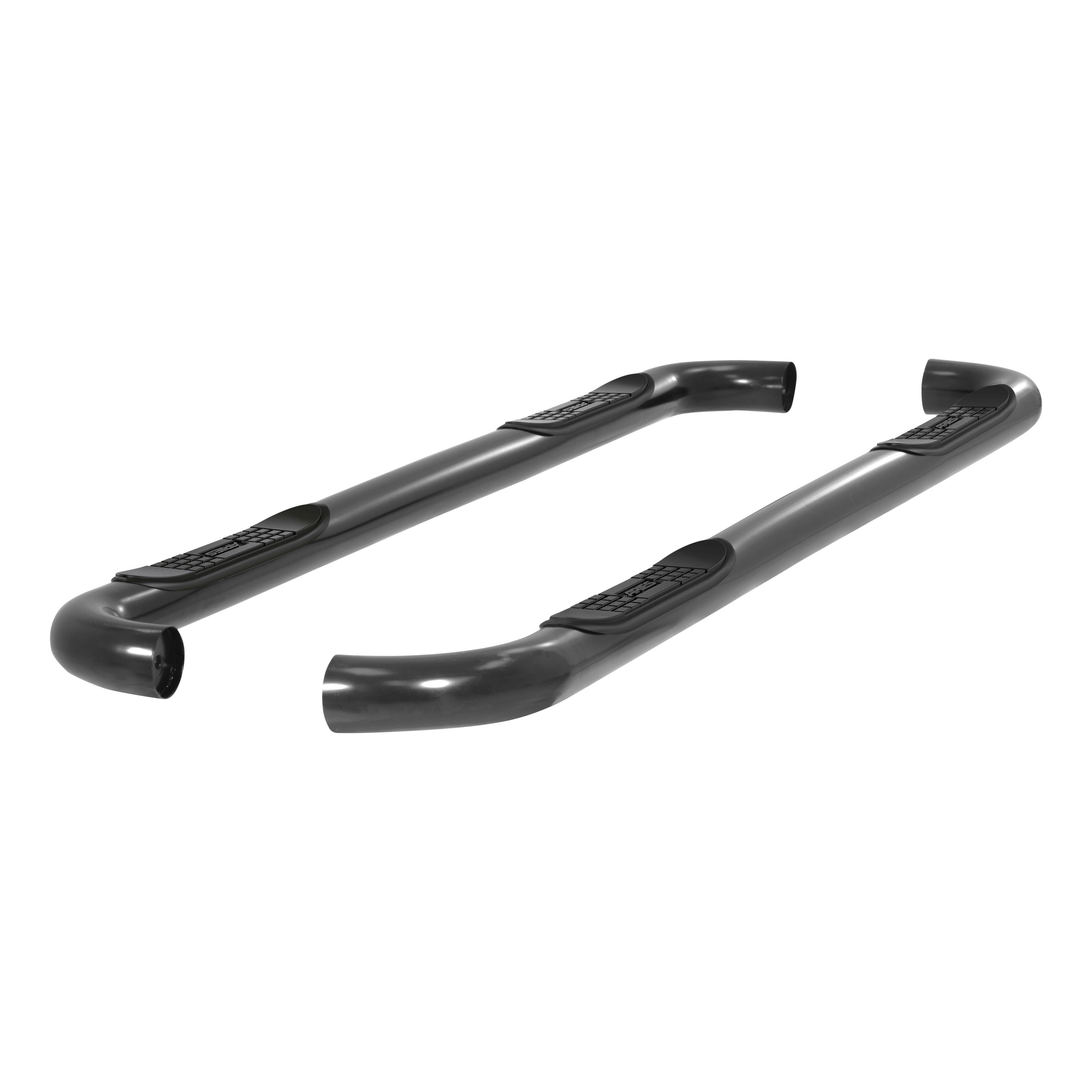 ARIES 3" Round Black Steel Side Bars, Select Ford Excursion, F-250, F-350 Super Duty Step Nerf Bar Kit thumbnail 1