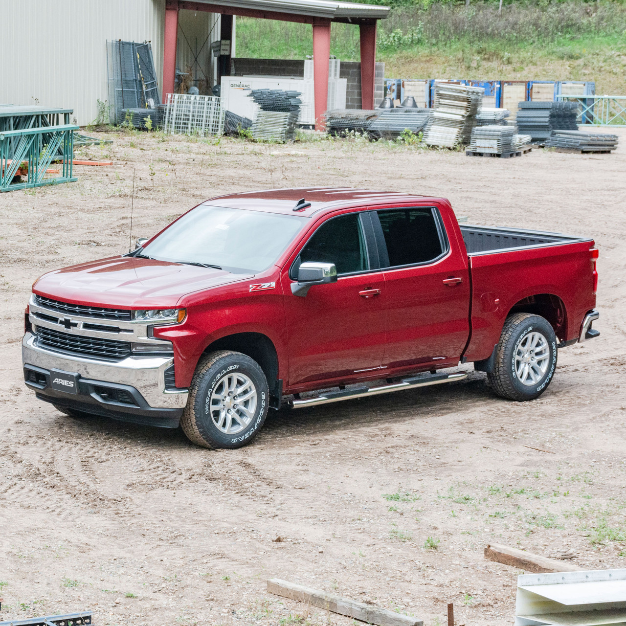 ARIES 4" Polished Stainless Oval Side Bars, Select Silverado, Sierra 1500 Extended Cab Step Nerf Bar Kit thumbnail 7