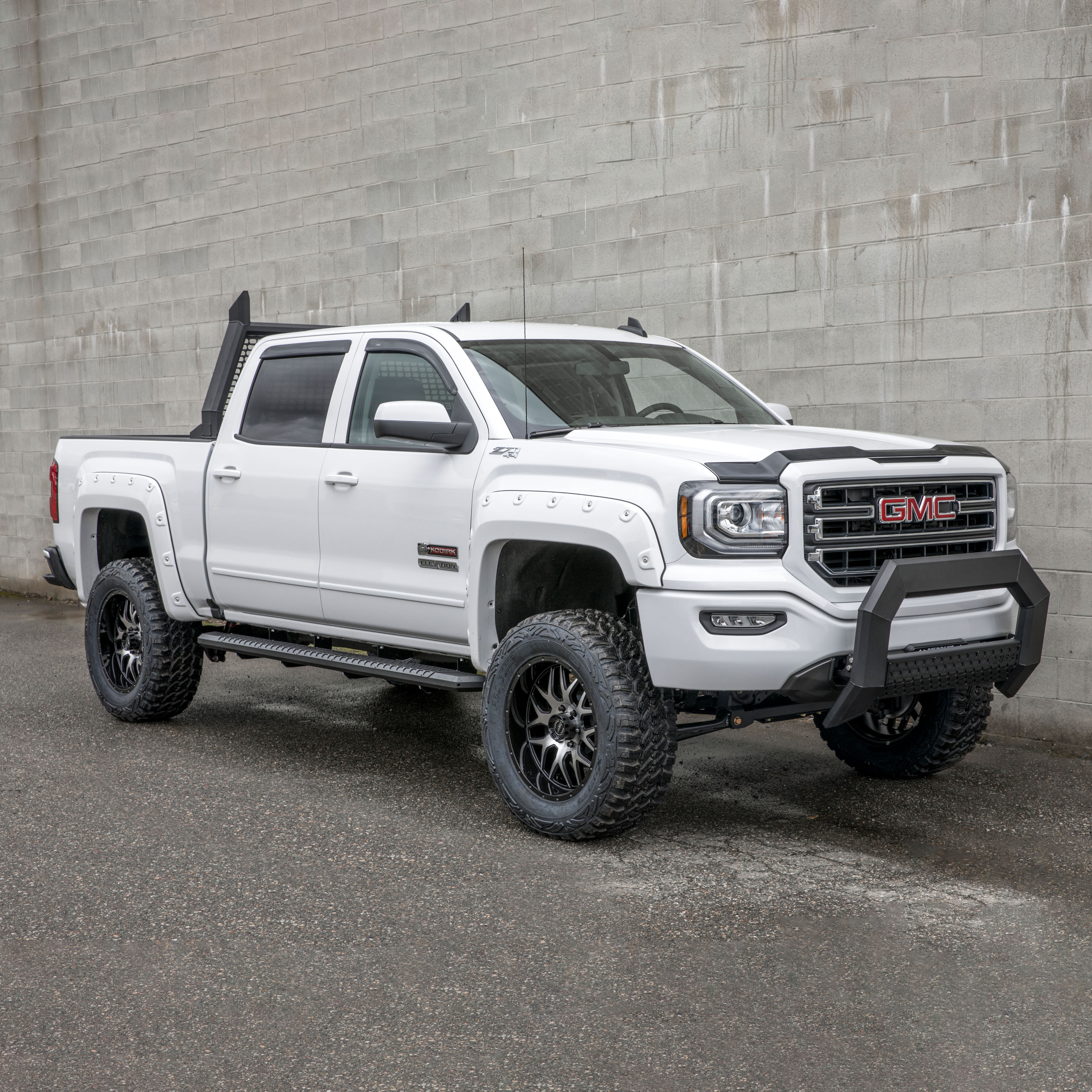 ARIES AdvantEDGE 5-1/2" x 91" Black Aluminum Side Bars, Select Silverado, Sierra Crew Step Nerf Bar Kit thumbnail 8