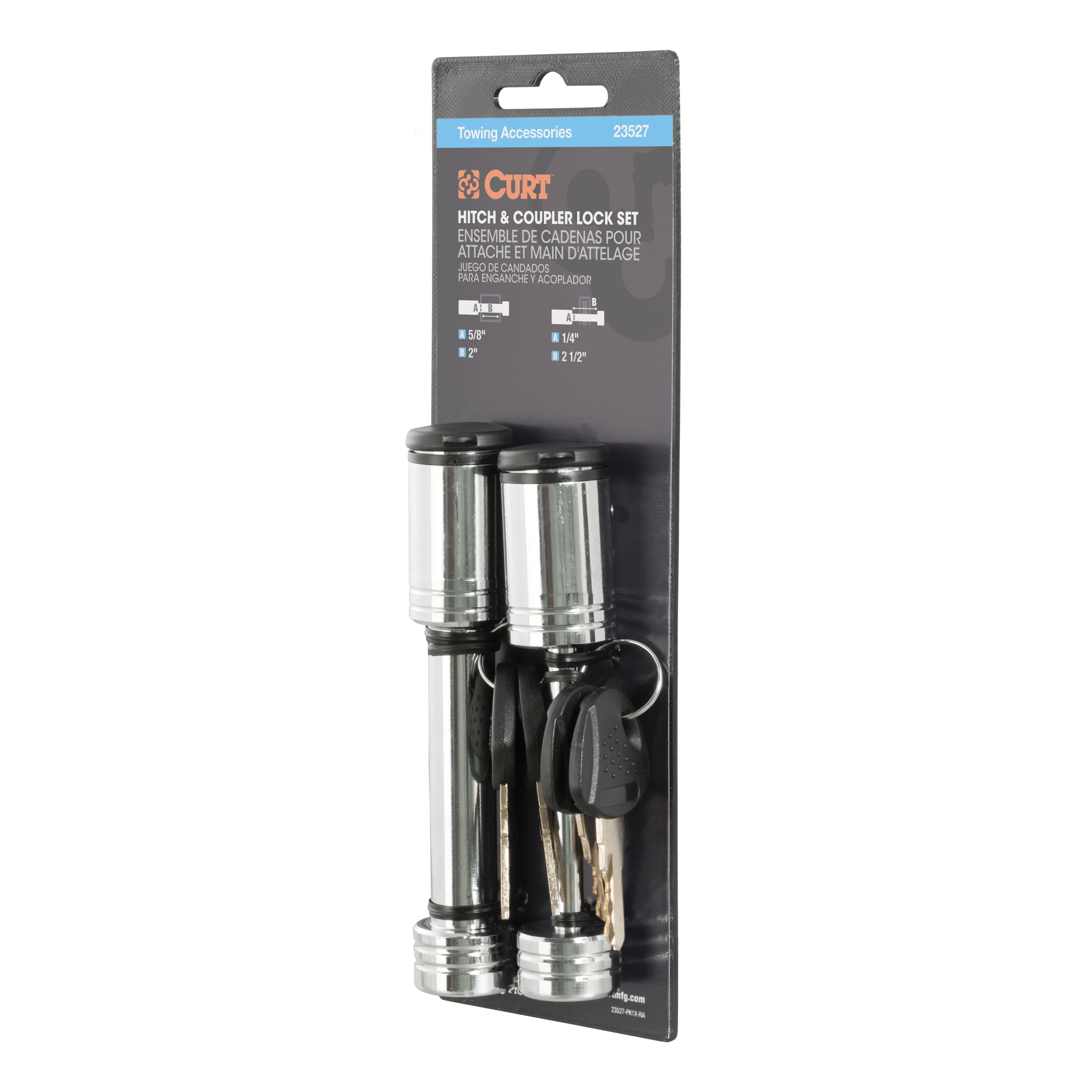 CURT Hitch & Coupler Lock Set (2" Receiver, 2-1/2" Latch) Trailer Hitch Lock thumbnail 7