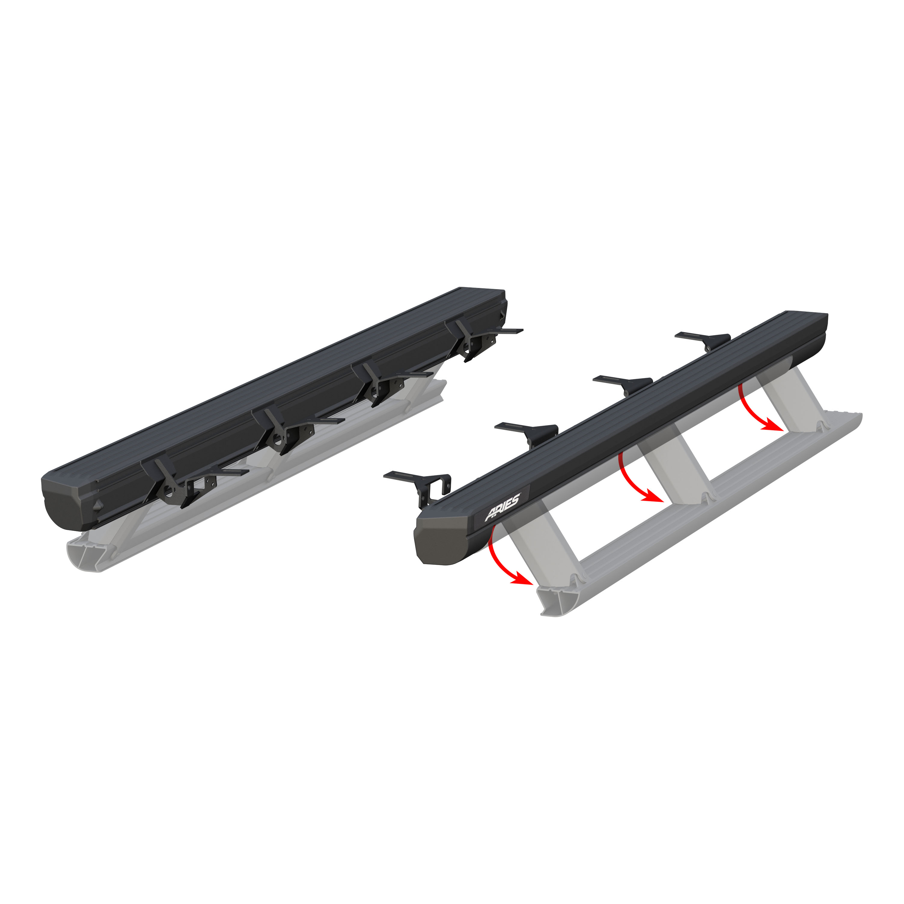 ARIES ActionTrac 83.6" Powered Running Boards, Select Jeep Gladiator Step Nerf Bar Kit thumbnail 2