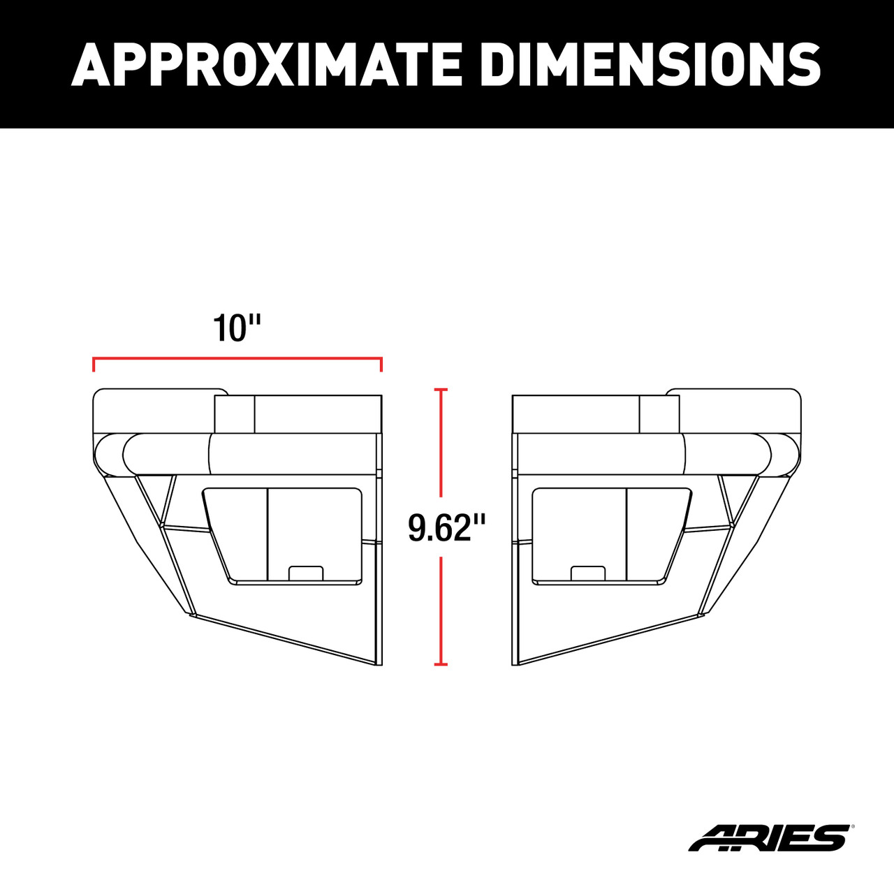 ARIES TrailChaser Jeep Wrangler Steel Rear Bumper Corners with LEDs Bumper thumbnail 7