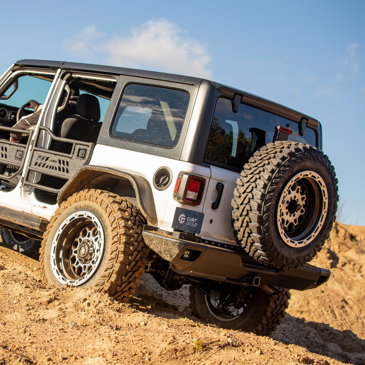 ARIES TrailChaser Jeep Wrangler Steel Rear Bumper Corners with LEDs Bumper thumbnail 6