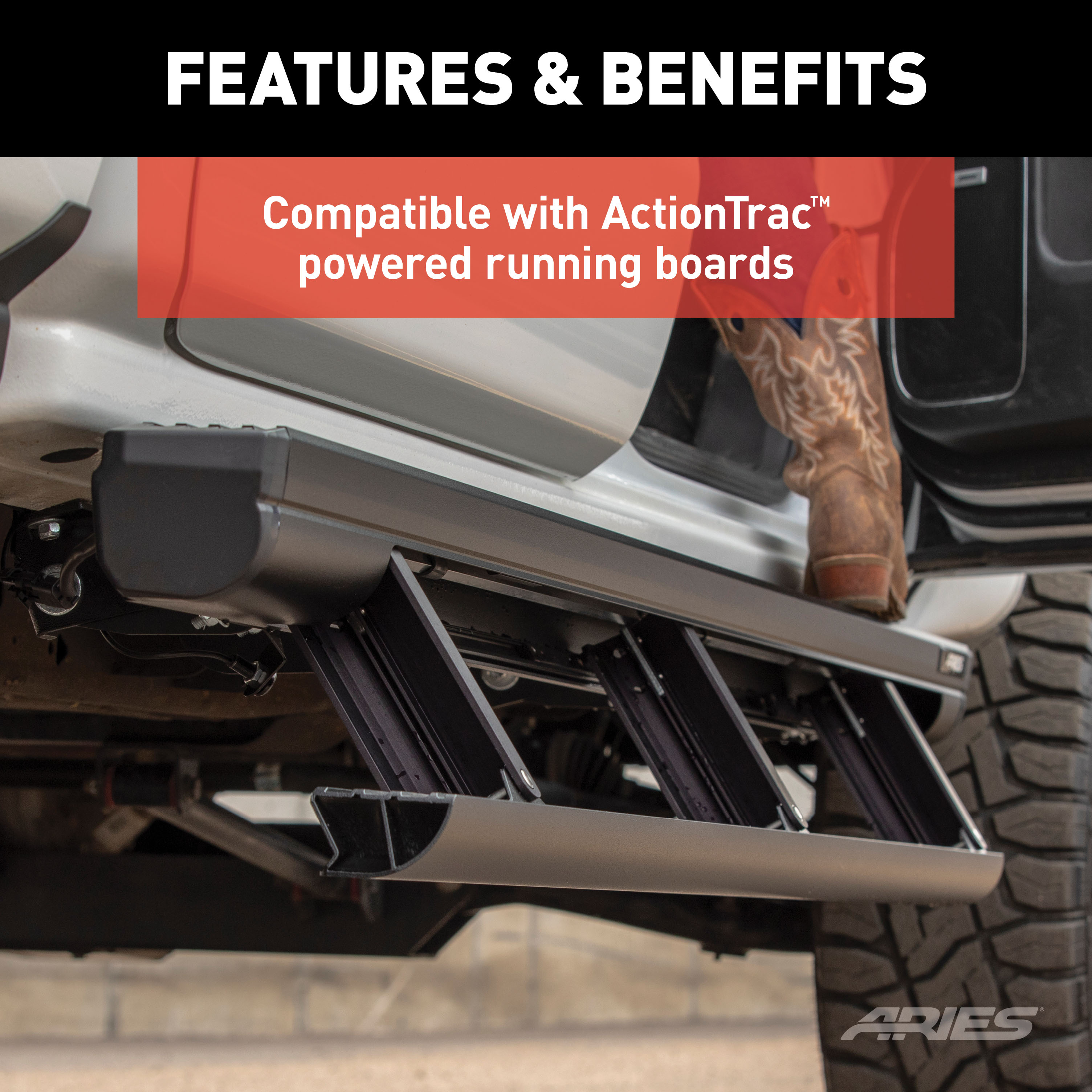 ARIES Universal ActionTrac Mounting Brackets (8-Pack, Fabricated Brackets Required) Running Board Mounting Bracket thumbnail 3