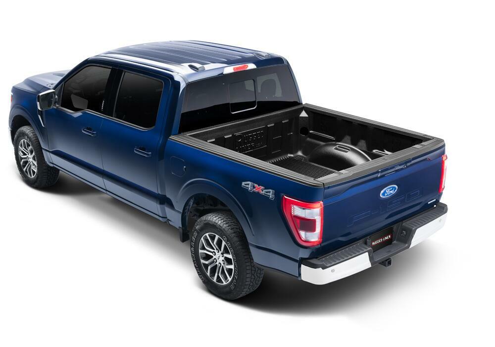 21-24 F-150 6'7" Bed - w/ Pro Power Onboard Rugged Liner Under Rail Bedliner F65U21 thumbnail 4