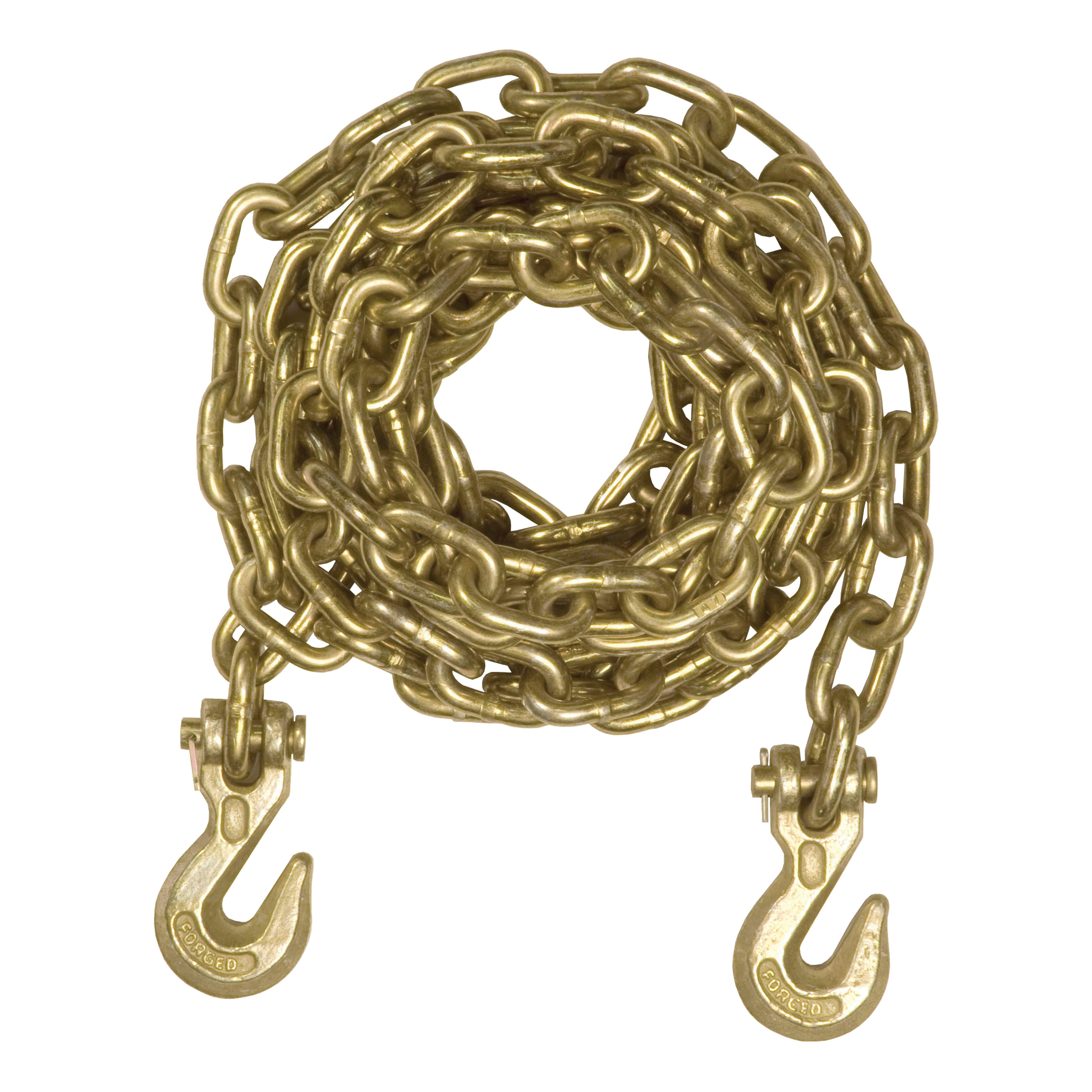 CURT 16' Transport Binder Safety Chain with 2 Clevis Hooks (18,800 lbs, Yellow Zinc) Trailer Hitch thumbnail 0