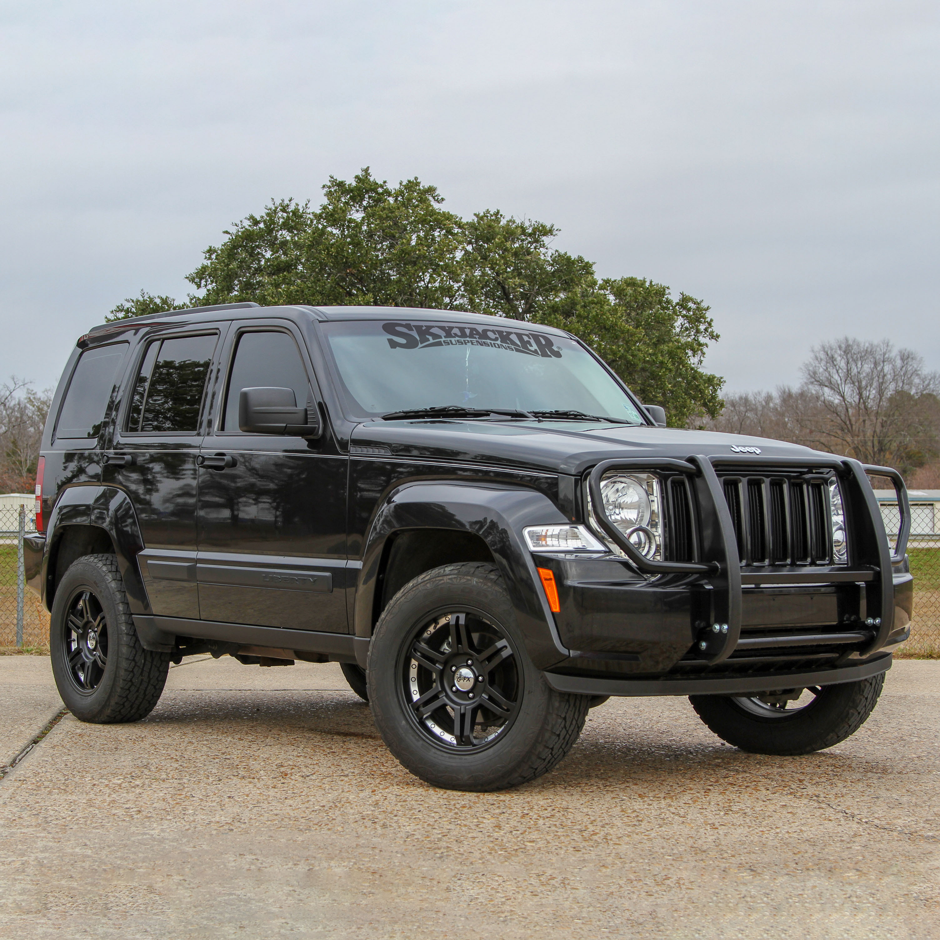 ARIES Black Steel Grille Guard, Select Jeep Liberty Grille Guard thumbnail 7