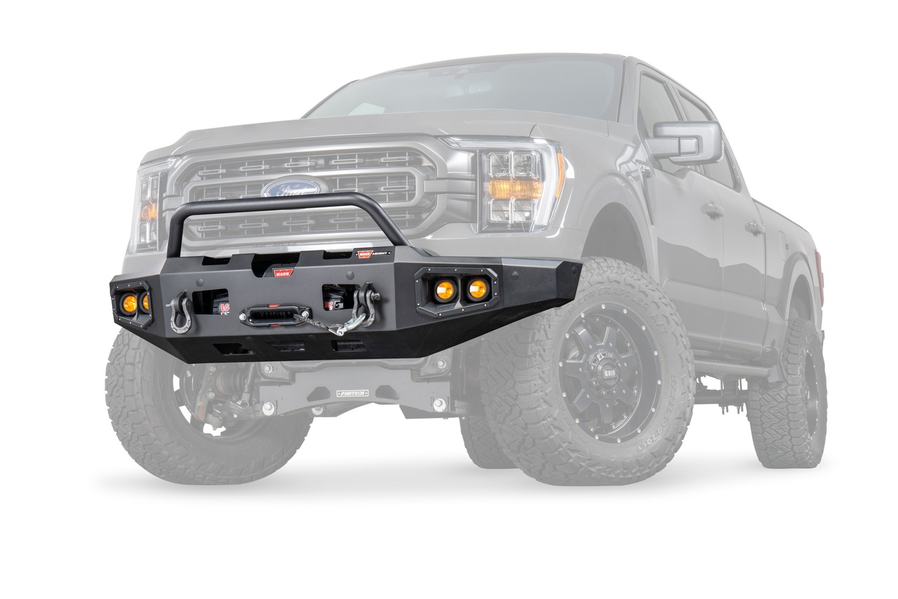 Warn 107638 Ascent Winch Bumper Ford F150 Steel Black thumbnail 0