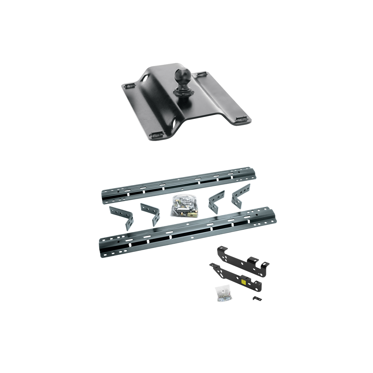 2011-2016 Ford F-450 Super Duty Except Cab & Chassis Reese 25K Fifth Wheel Gooseneck Plate w/ Universal Rail Kit & Custom Fit Brackets thumbnail 0