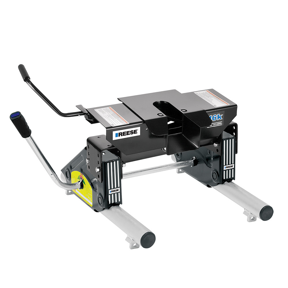 2008-2010 Ford F-450 Super Duty Except Cab & Chassis Reese 16K Slider Fifth Wheel Hitch, Dual Jaw, Complete System, Round Tube Slider (Includes Rails & Custom Fit Brackets) thumbnail 3