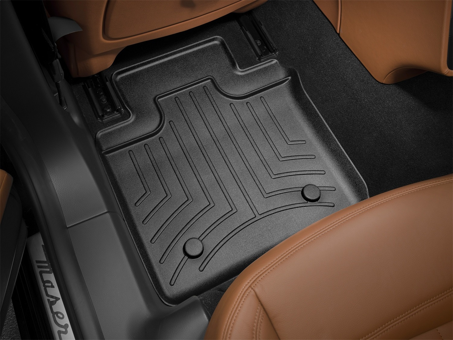 WeatherTech FloorLinerTM DigitalFit; Black; Rear; 2 Pieces 445652 thumbnail 0