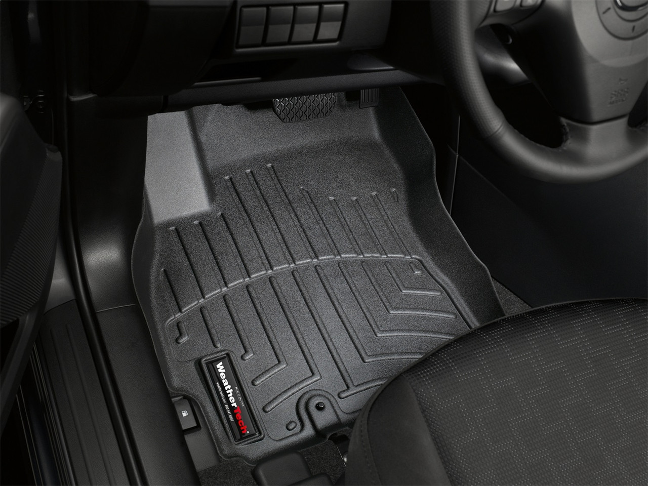 WeatherTech FloorLinerTM DigitalFit; Black; Front 442741 thumbnail 1