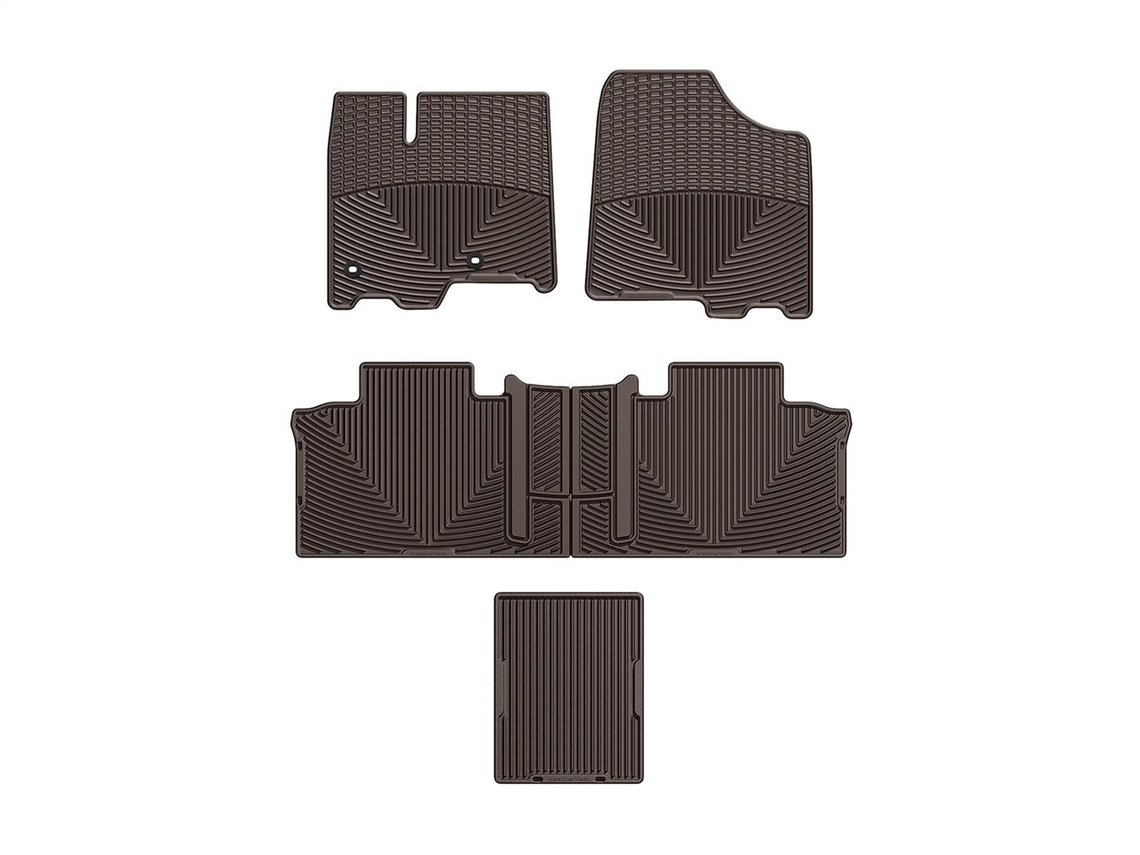 WeatherTech All Weather Floor Mats; Cocoa; Front and Rear; Center Aisle WTCC292244247 thumbnail 0