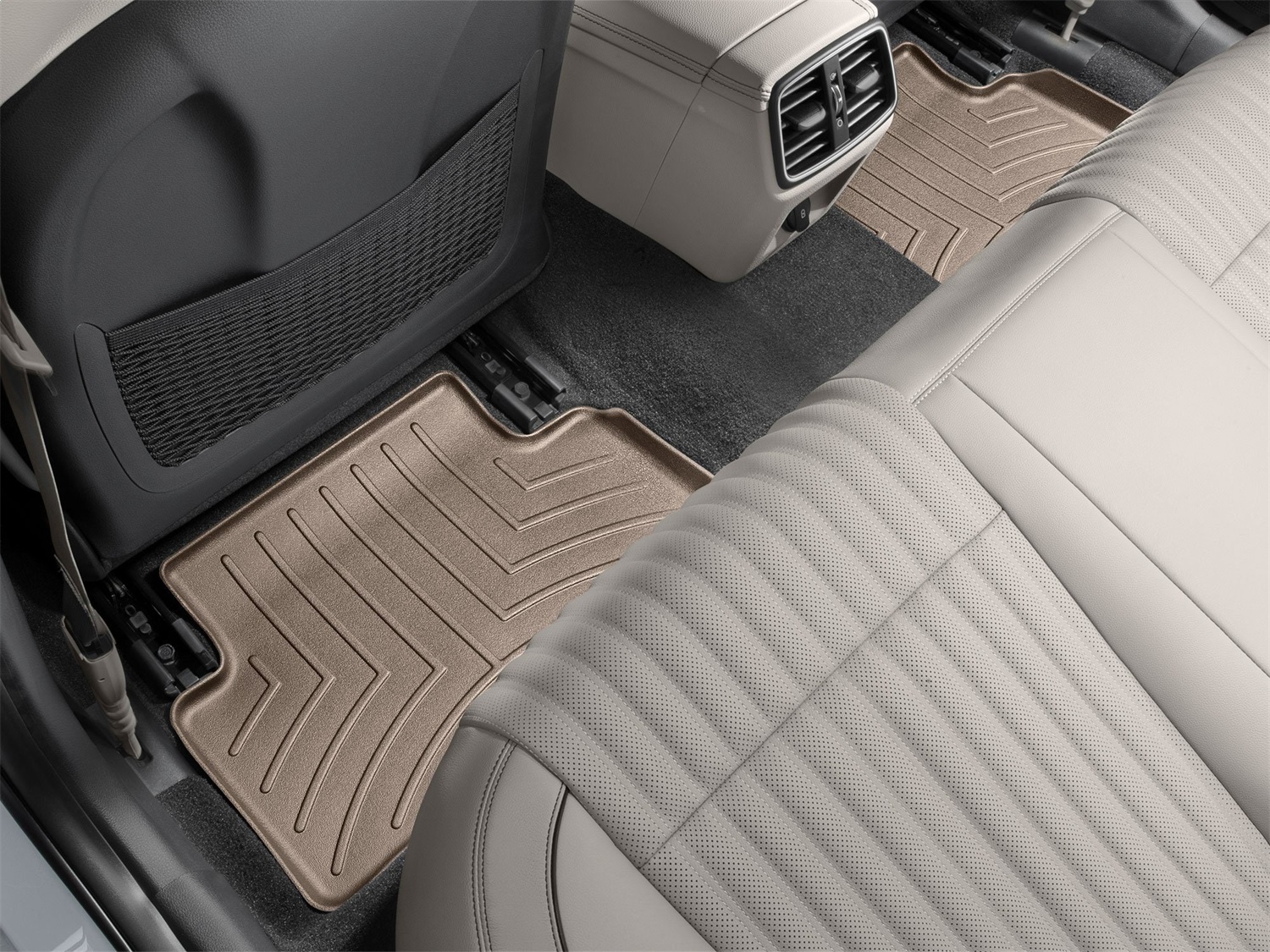 WeatherTech FloorLinerTM DigitalFit; Tan; Rear; 2 Piece 4514792 thumbnail 1