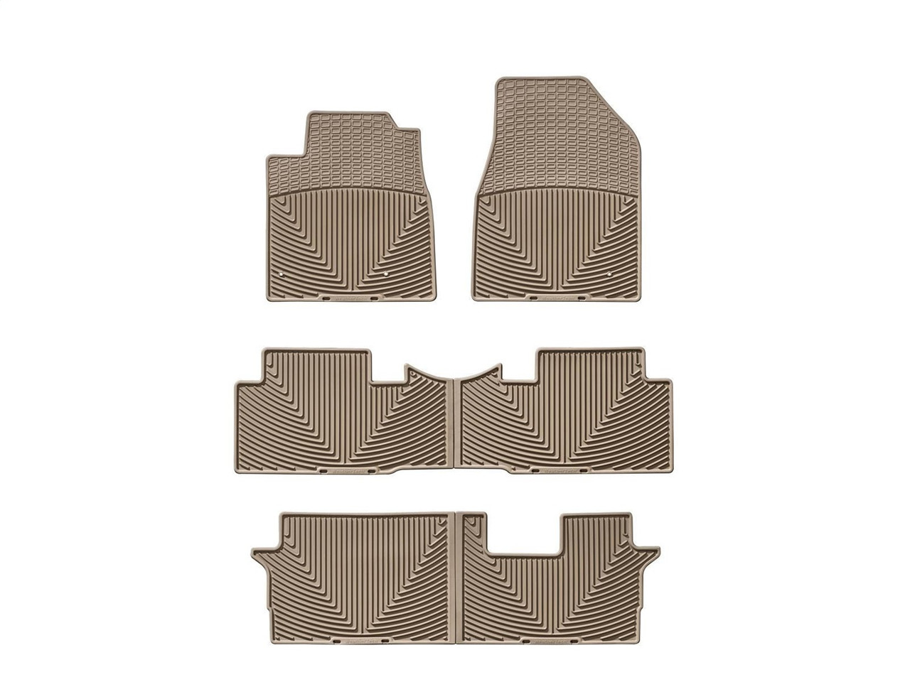 WeatherTech All Weather Floor Mats; Tan; Front Rear and Third Row WTHT148152153 thumbnail 0