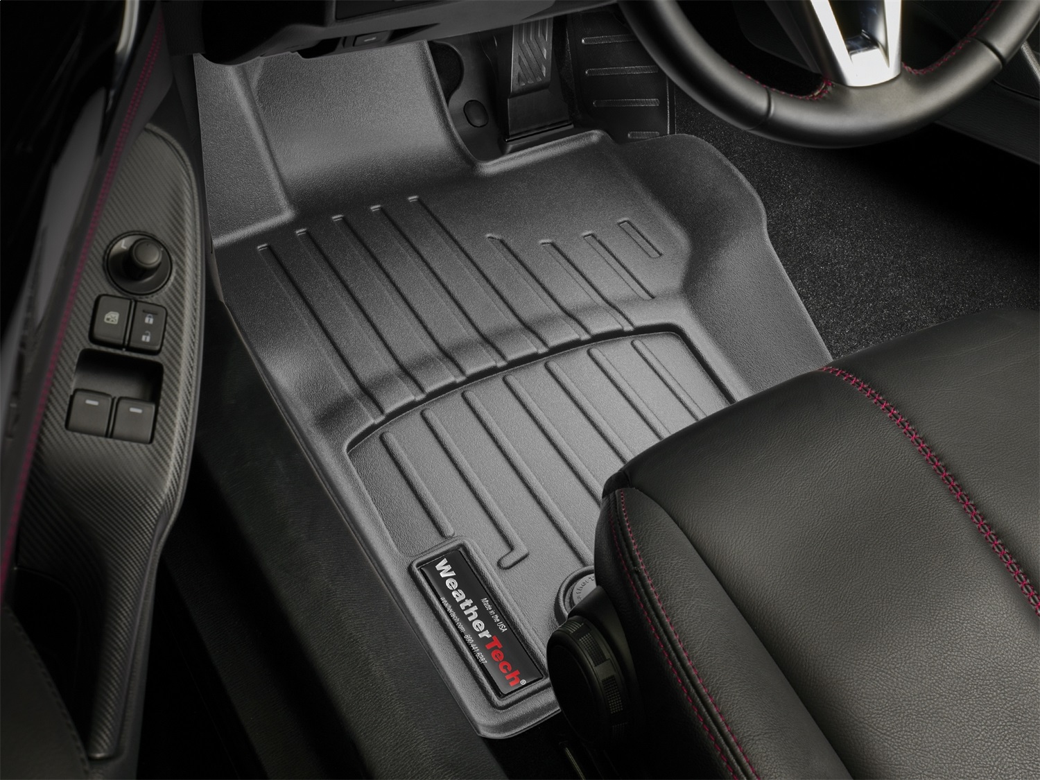 WeatherTech FloorLinerTM DigitalFit; Black; Front 448471 thumbnail 1