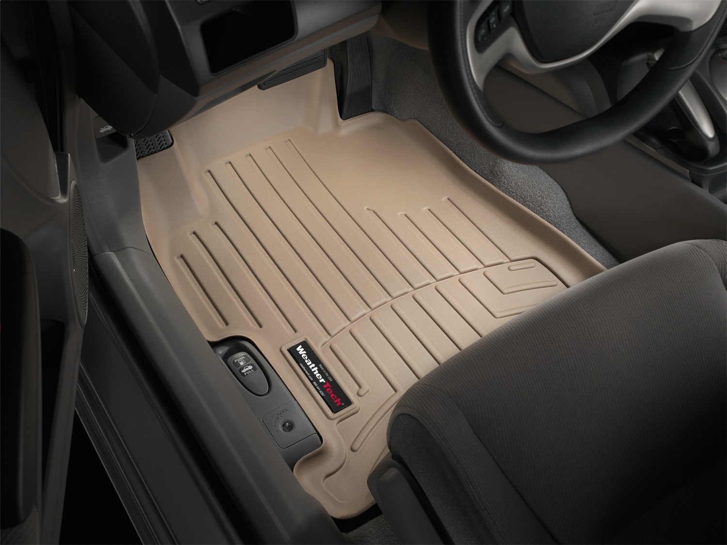 WeatherTech FloorLinerTM DigitalFit; Tan; Front 450901 thumbnail 1