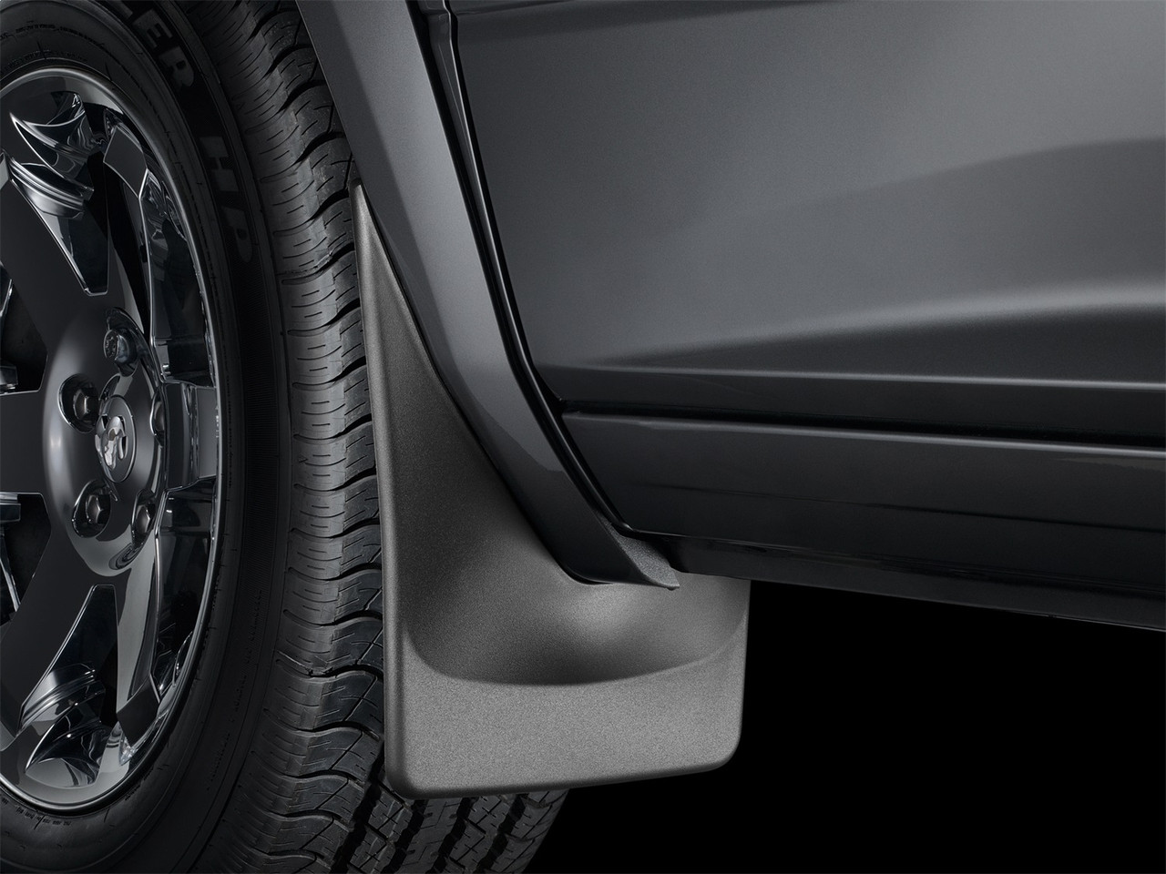 WeatherTech MudFlap No-Drill DigitalFit; Black 110026 thumbnail 1