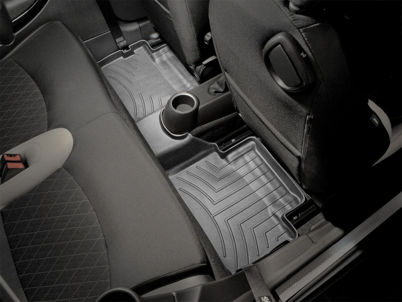 WeatherTech FloorLinerTM DigitalFit; Black; Rear; 2 Pieces 441363 thumbnail 1