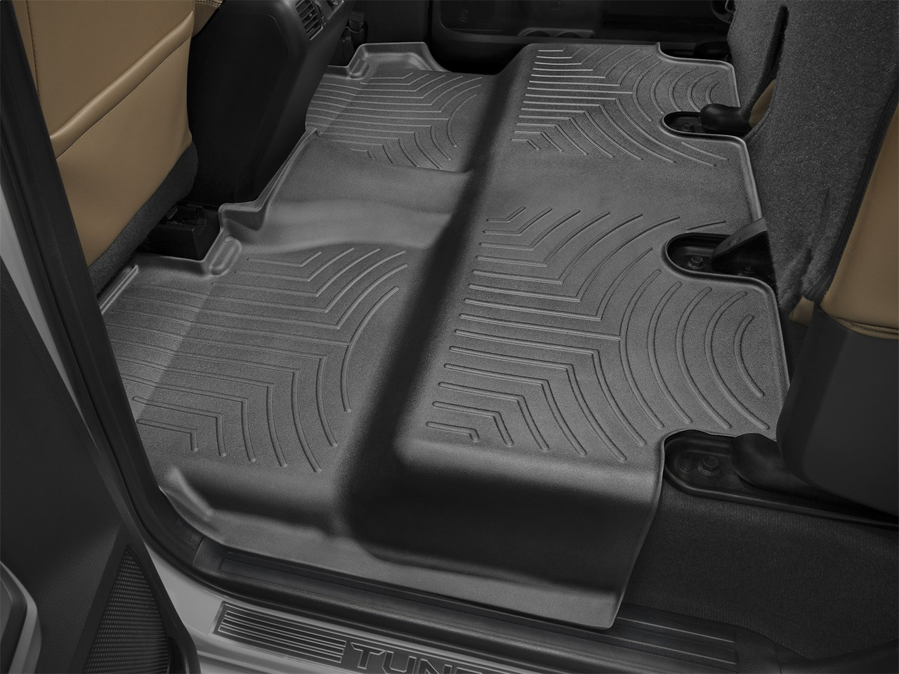 WeatherTech FloorLinerTM DigitalFit; Black; Rear 440938 thumbnail 0