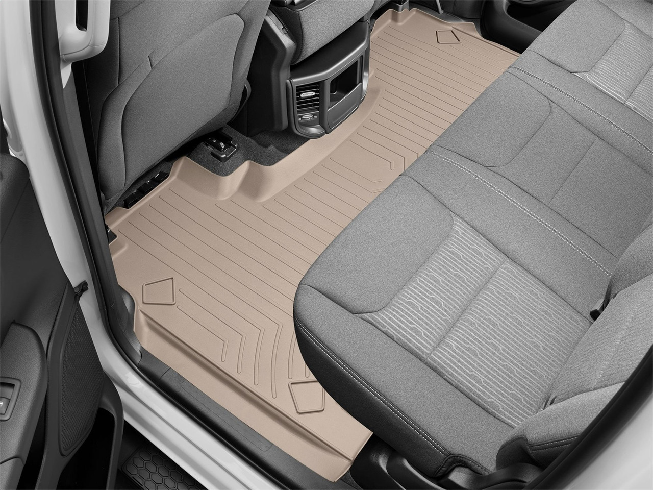 WeatherTech FloorLinerTM DigitalFit; Tan; Rear 4514283 thumbnail 1