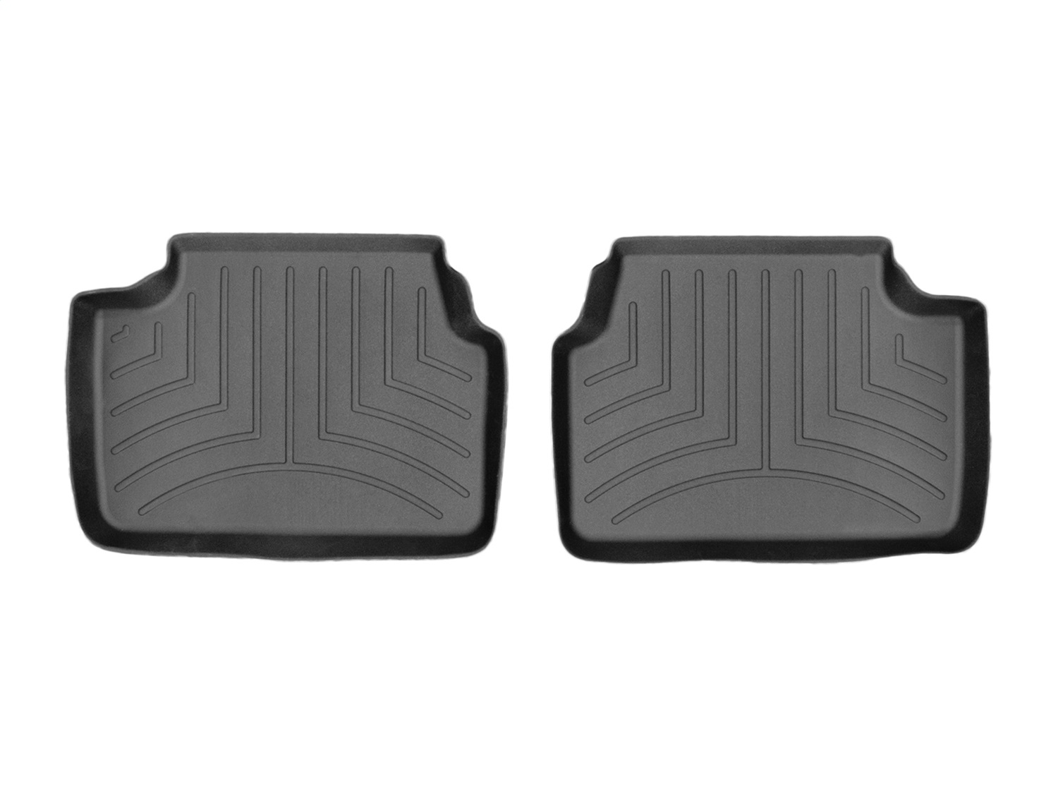 WeatherTech FloorLinerTM DigitalFit; Black; Rear; 2 Pieces 447912 thumbnail 1