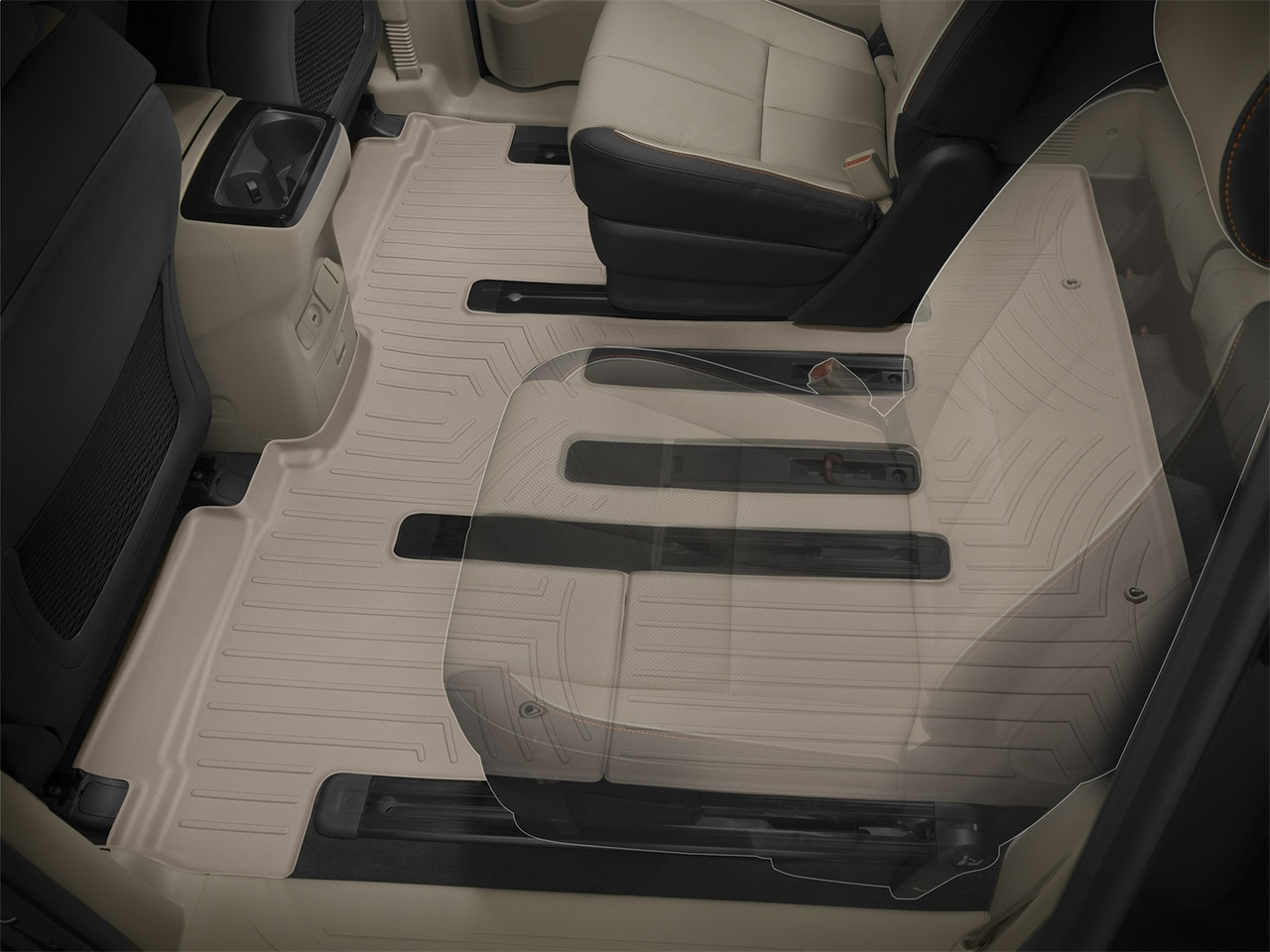 WeatherTech FloorLinerTM DigitalFit; Tan; Rear 457092 thumbnail 1