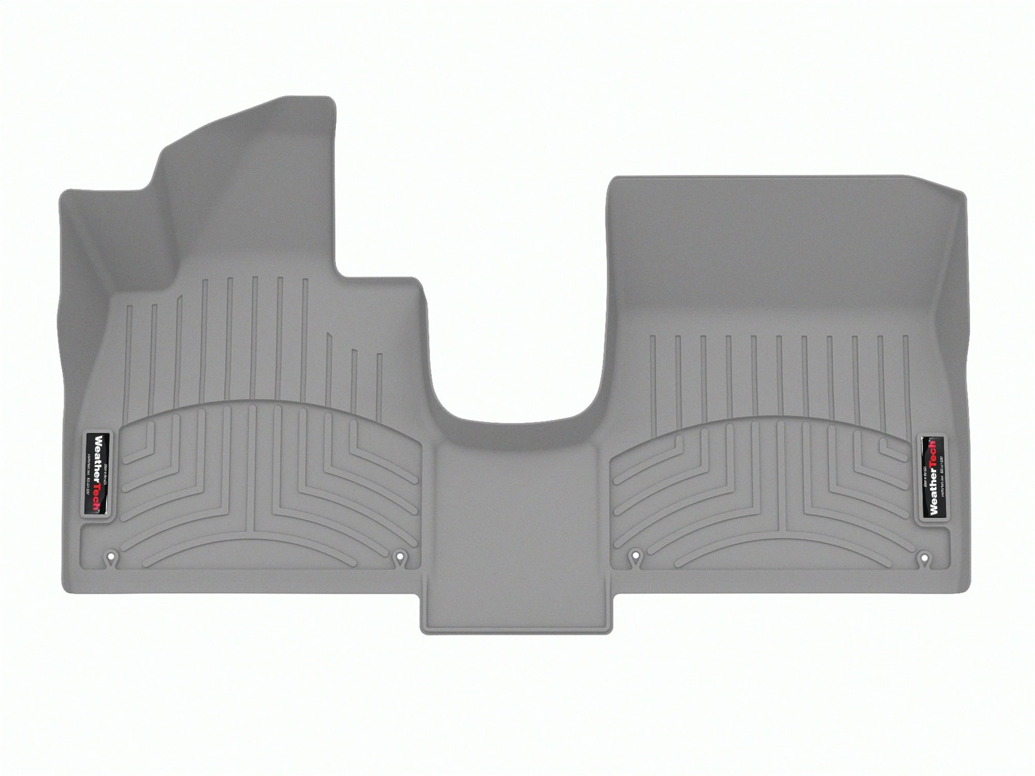 WeatherTech FloorLinerTM DigitalFit; Gray; Front; Over The Hump 4618201 thumbnail 0