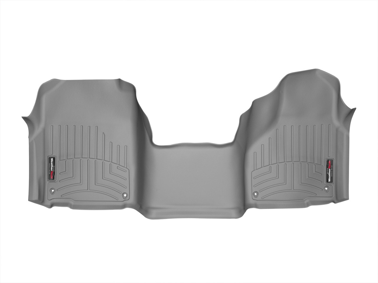 WeatherTech FloorLinerTM DigitalFit; Gray; Front; Over The Hump 464641 thumbnail 1