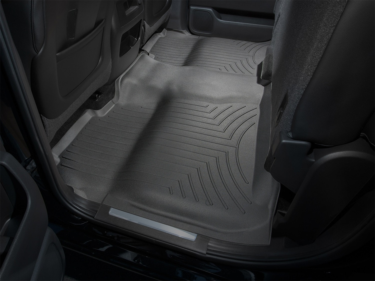 WeatherTech FloorLinerTM DigitalFit; Black; Rear; Full Coverage 445422 thumbnail 0