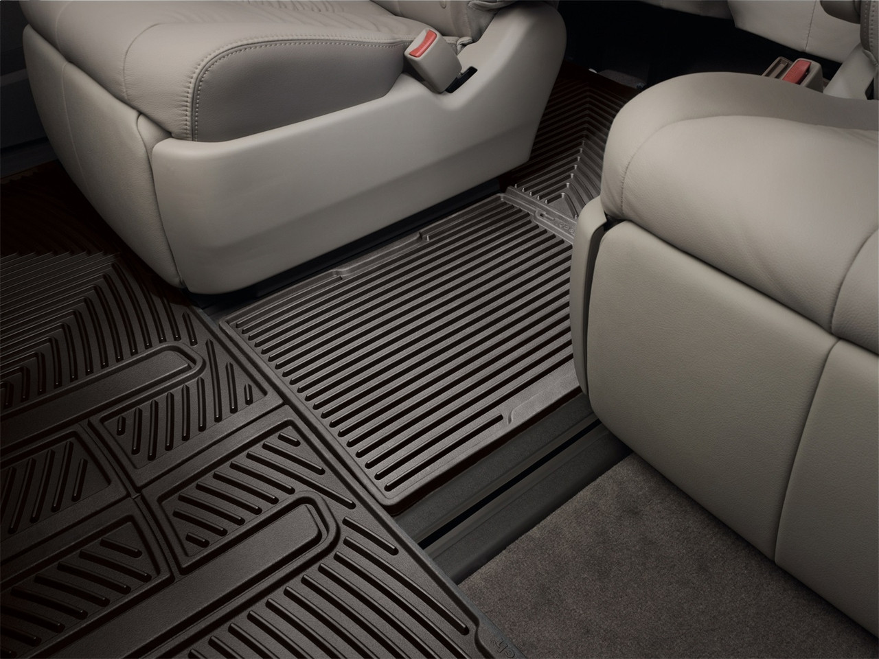 WeatherTech All Weather Floor Mats; Cocoa; Rear; Center Aisle W247CO thumbnail 1