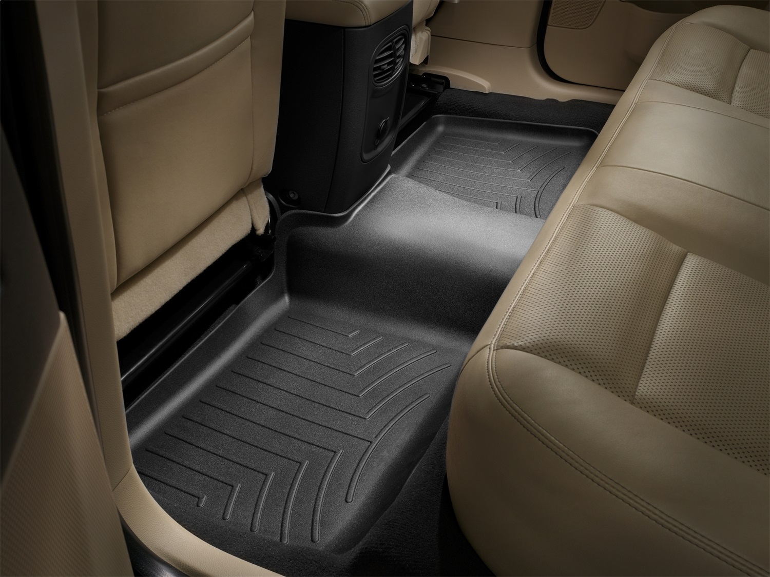 WeatherTech FloorLinerTM DigitalFit; Black; Rear 440312 thumbnail 0