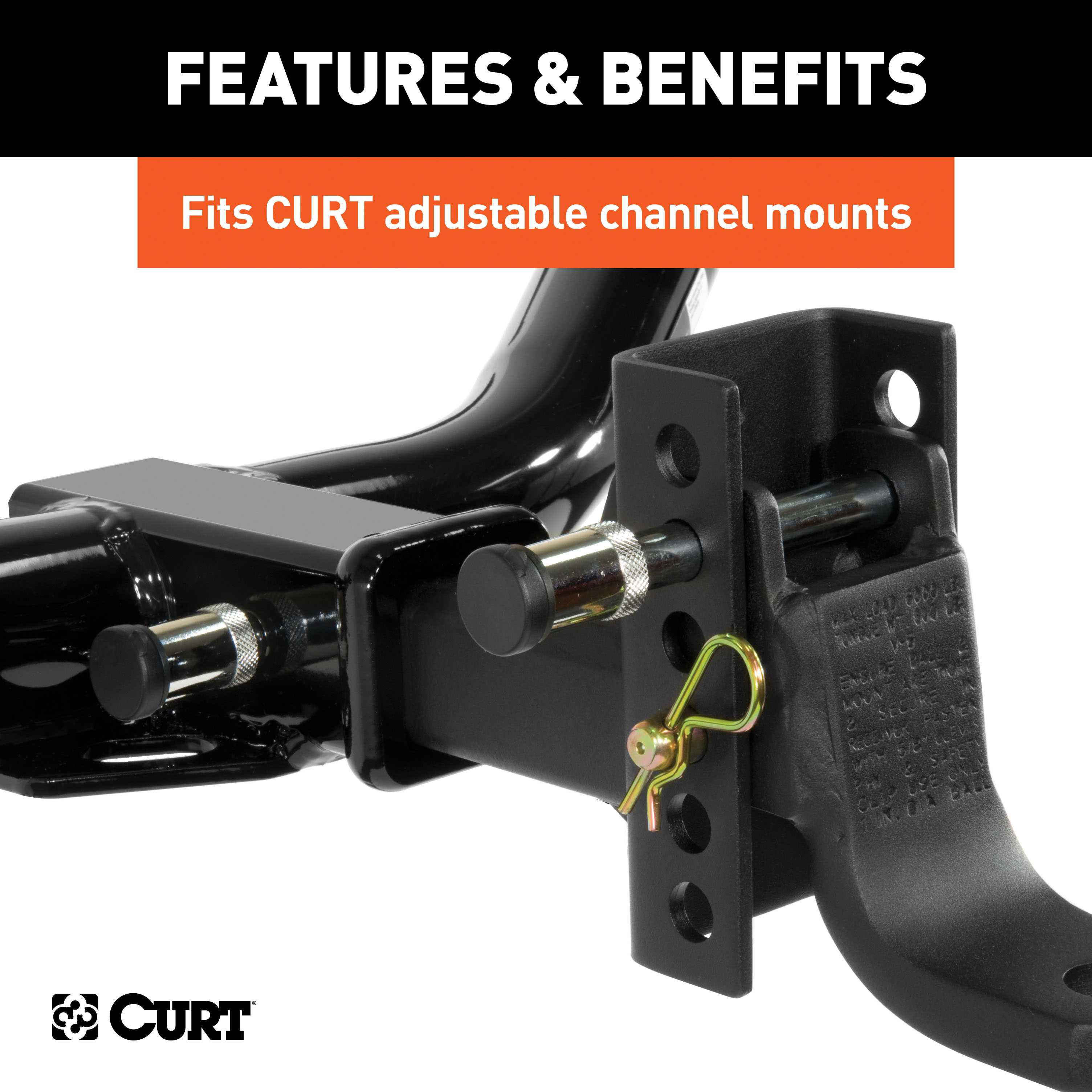 CURT Class 1 Ball Mount (1-1/4" Shank, 2,000 lbs, 6" Drop, 5-9/16" Long) Trailer Hitch Ball Mount with Channel Mount Lock (5/8" Diameter) thumbnail 9