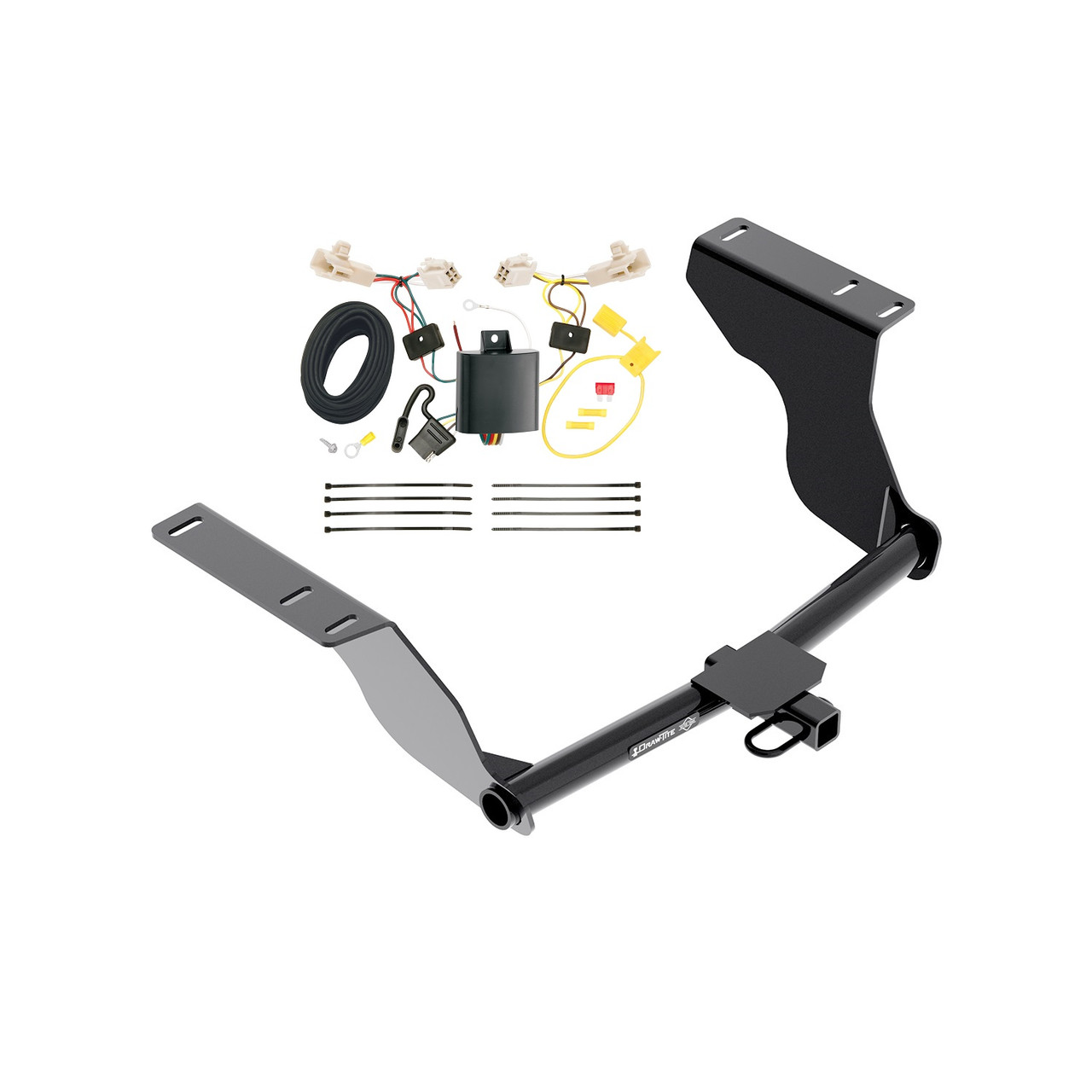 2017-2024 Subaru Impreza Sedan, Except WRX & WRX STiDraw-Tite Class 1 Trailer Hitch, 1-1/4 Inch Square Receiver Bundle w/ Plug-n-Play T-One Wiring Harness thumbnail 0