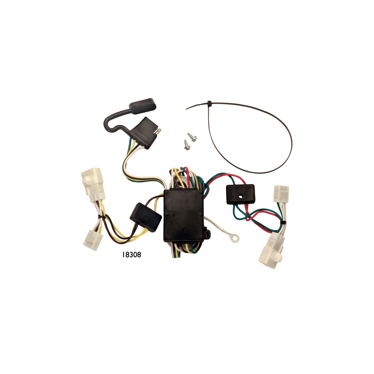 2002-2004 Toyota Camry Sedan Draw-tite Class 2 Trailer Hitch, 1-1/4 Inch Square Receiver Bundle w/ Plug-n-Play T-One Wiring Harness thumbnail 1