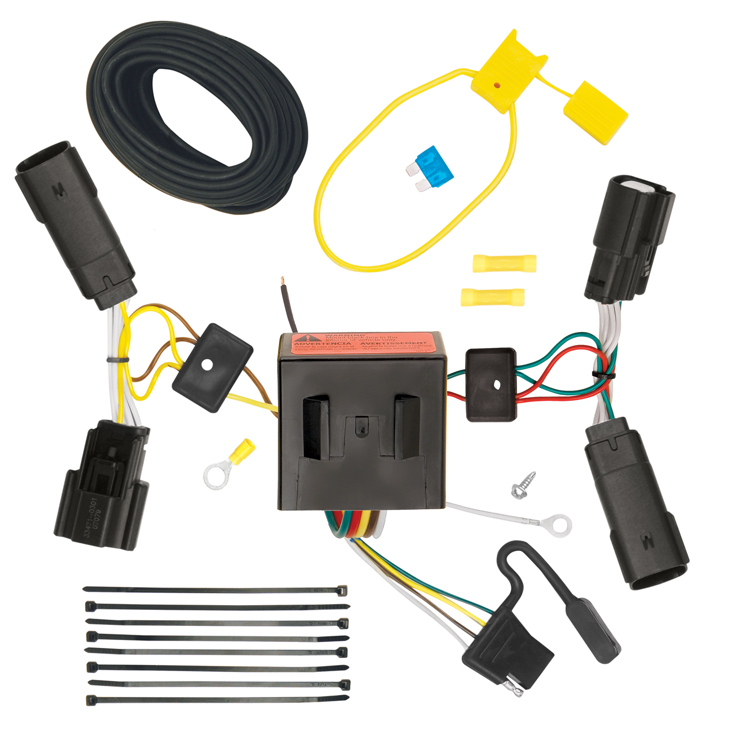 2013-2016 Ford Escape Draw-tite Class 2 Trailer Hitch, 1-1/4 Inch Square Receiver Bundle w/ Plug-n-Play T-One Wiring Harness 36529 thumbnail 1