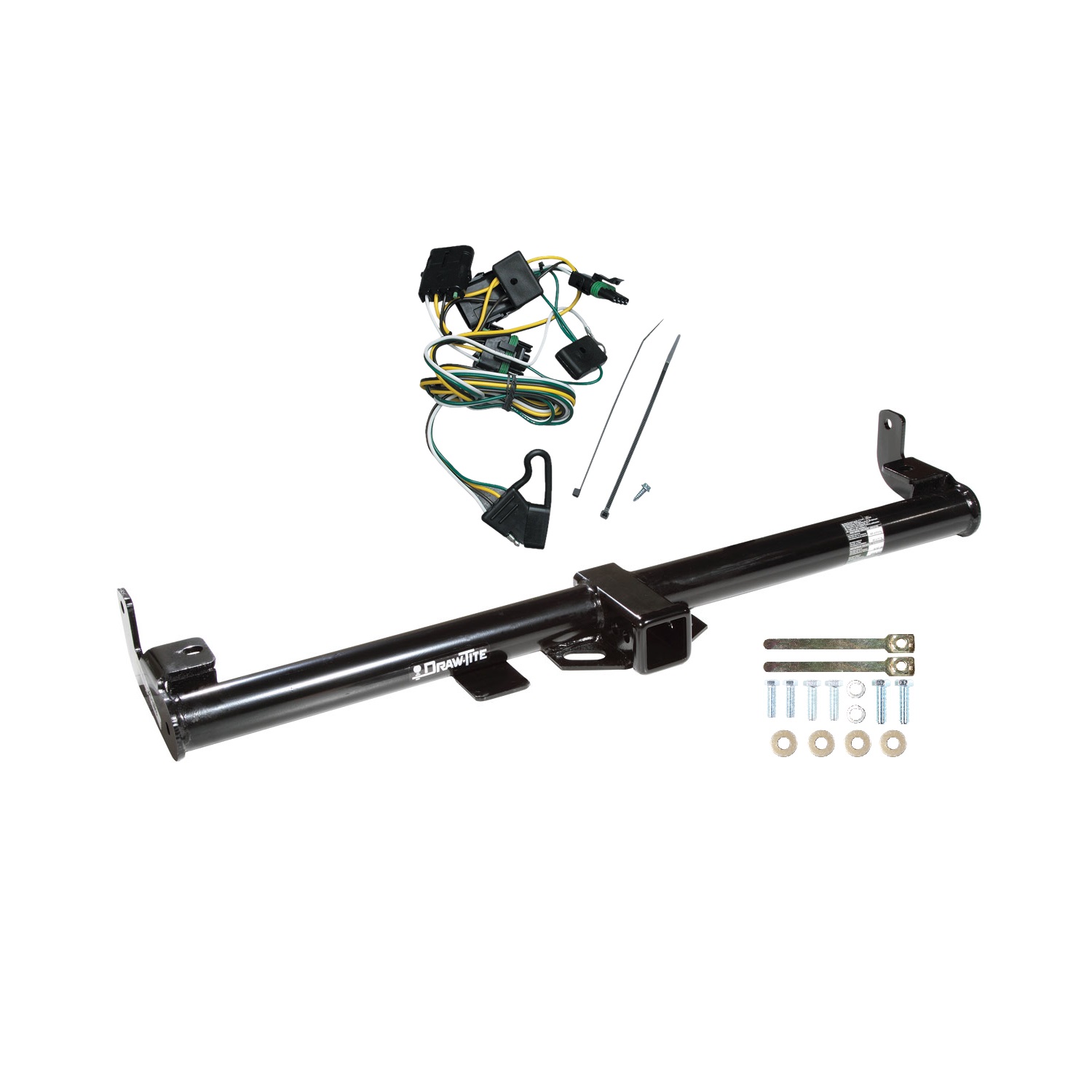 1997-1997 Jeep Wrangler Draw-tite Class 3 Trailer Hitch, 2 Inch Square Receiver Bundle w/ Plug-n-Play T-One Wiring Harness thumbnail 0