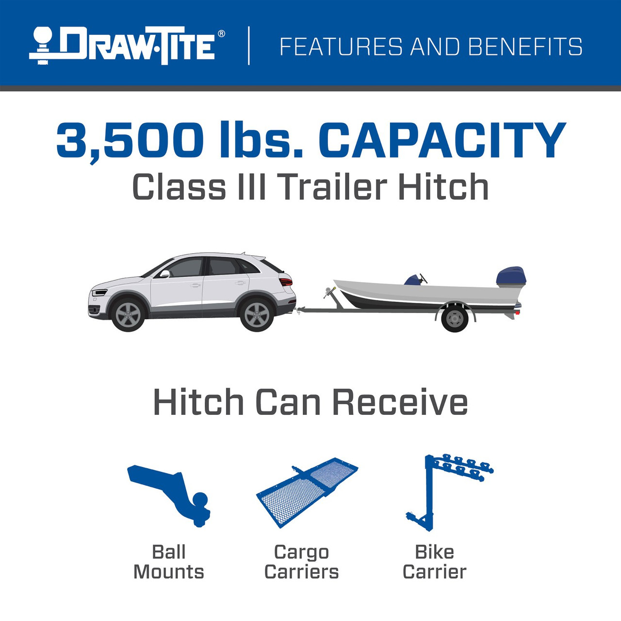 2013-2018 Acura RDX Draw-tite Hidden Hitch Completely Hidden Trailer Hitch 2 Inch Removable Receiver Bundle w/ Plug-n-Play T-One Wiring Harness thumbnail 4