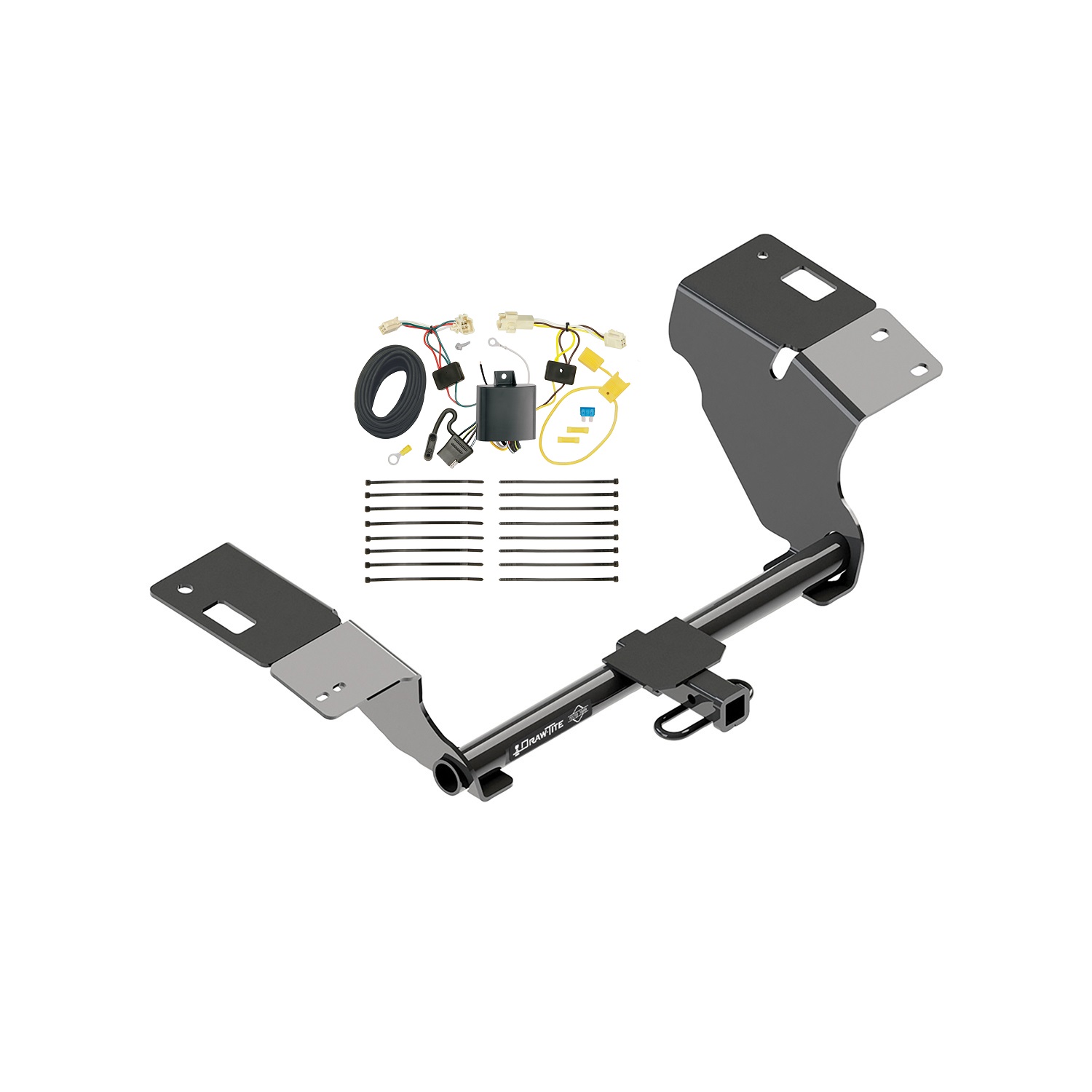 2018-2024 Toyota Camry Except HybridDraw-Tite Class 2 Trailer Hitch, 1-1/4 Inch Square Receiver Bundle w/ Plug-n-Play T-One Wiring Harness thumbnail 0