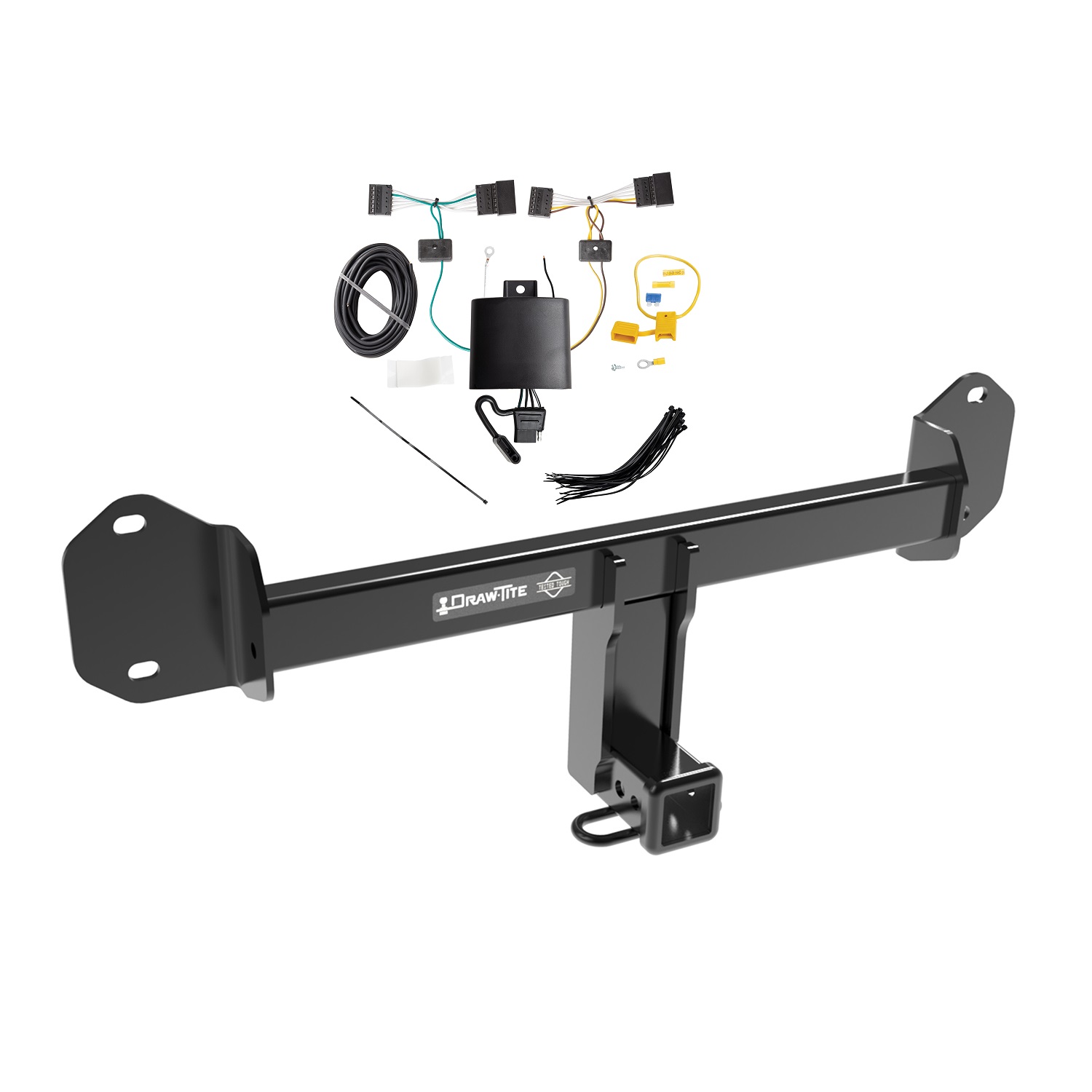 2018-2021 BMW X3 Draw-tite Class 3 Trailer Hitch, 2 Inch Square Receiver Bundle w/ Plug-n-Play T-One Wiring Harness thumbnail 0