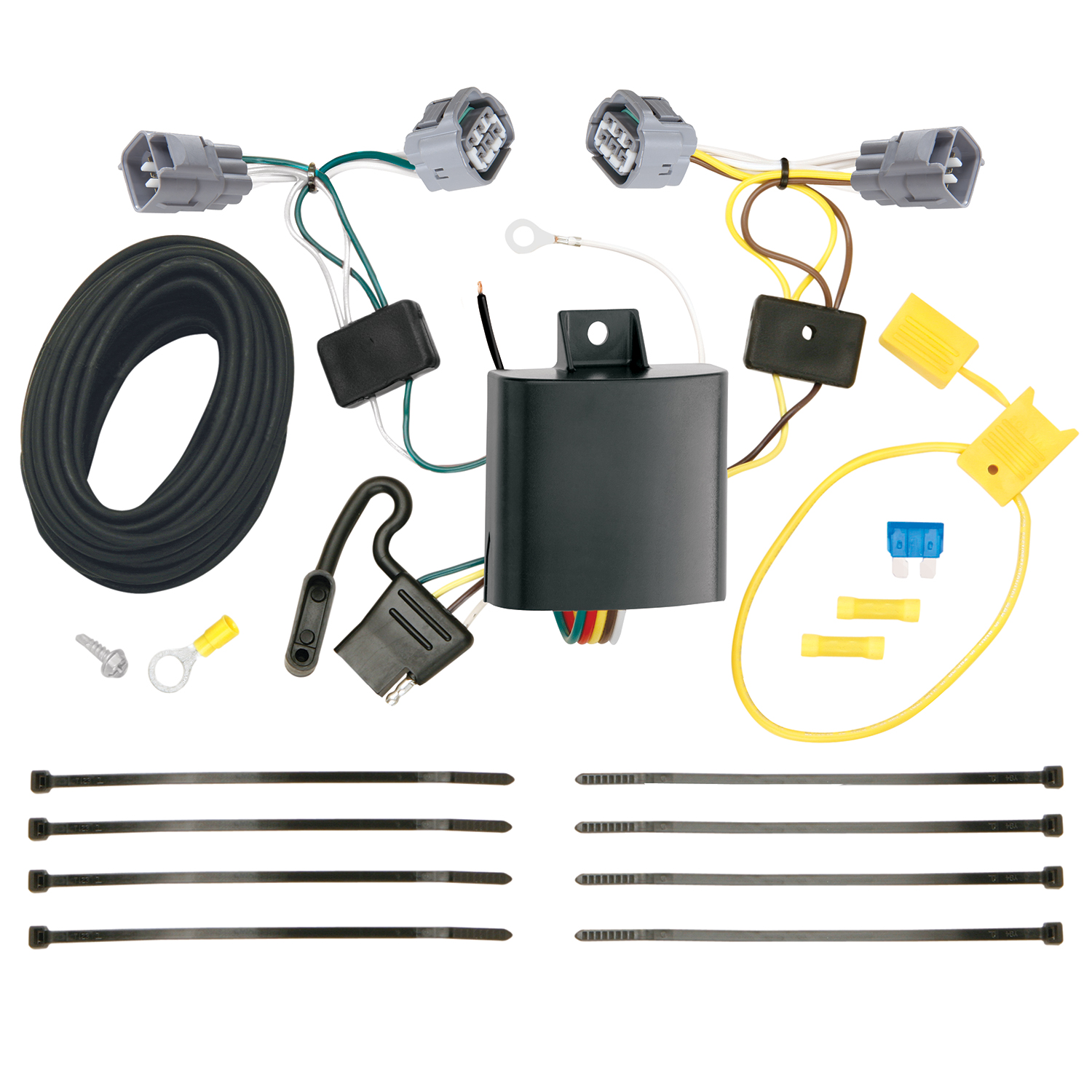 2014-2018 Jeep Cherokee Trailhawk Draw-tite Class 3 Trailer Hitch, 2 Inch Square Receiver Bundle w/ Plug-n-Play T-One Wiring Harness 75838 thumbnail 1