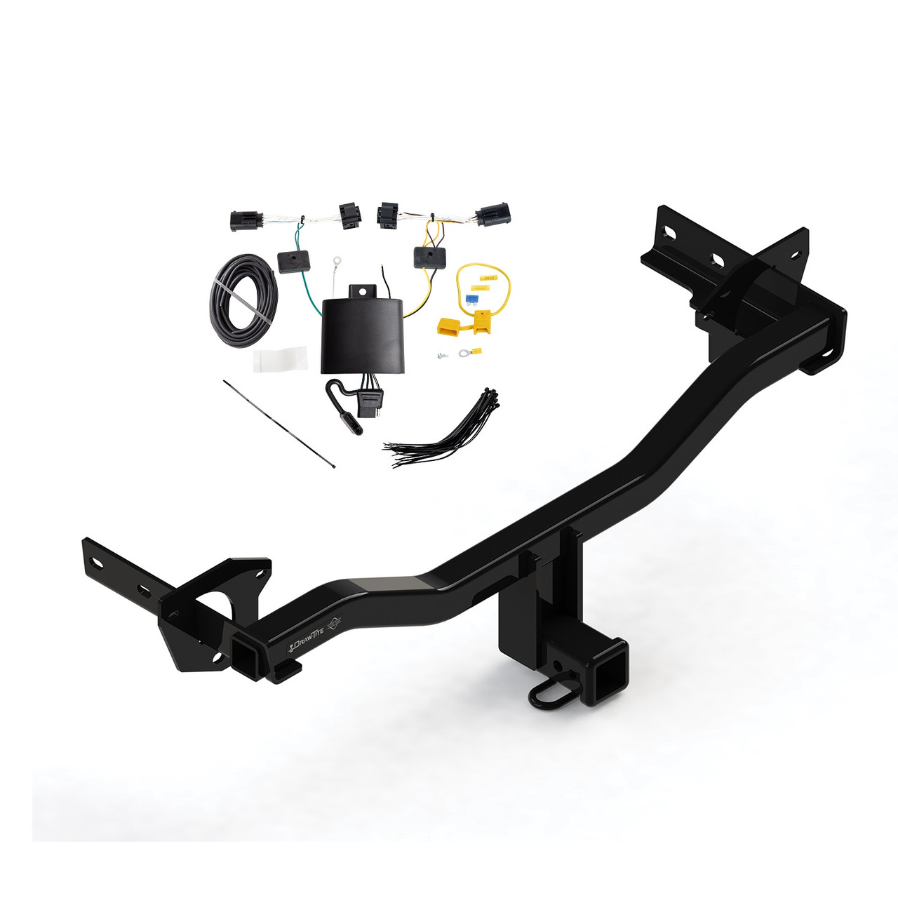 2018-2023 Alfa Romeo Stelvio Except Quadrifoglio Draw-tite Class 3 Trailer Hitch, 2 Inch Square Receiver Bundle w/ Plug-n-Play T-One Wiring Harness thumbnail 0