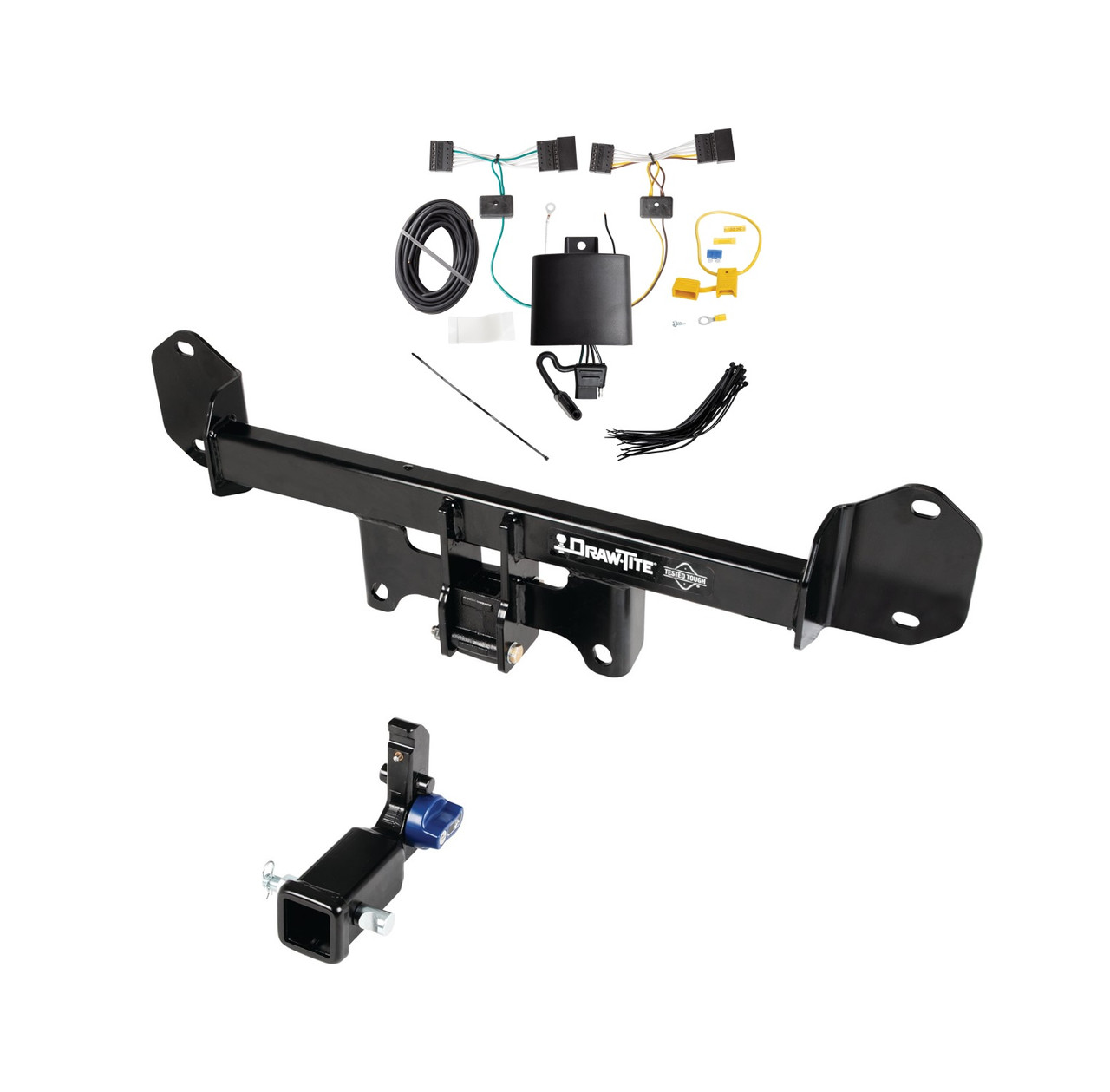 2018-2021 BMW X3 Draw-tite Hidden Hitch Completely Hidden Trailer Hitch 2 Inch Removable Receiver Bundle w/ Plug-n-Play T-One Wiring Harness thumbnail 0