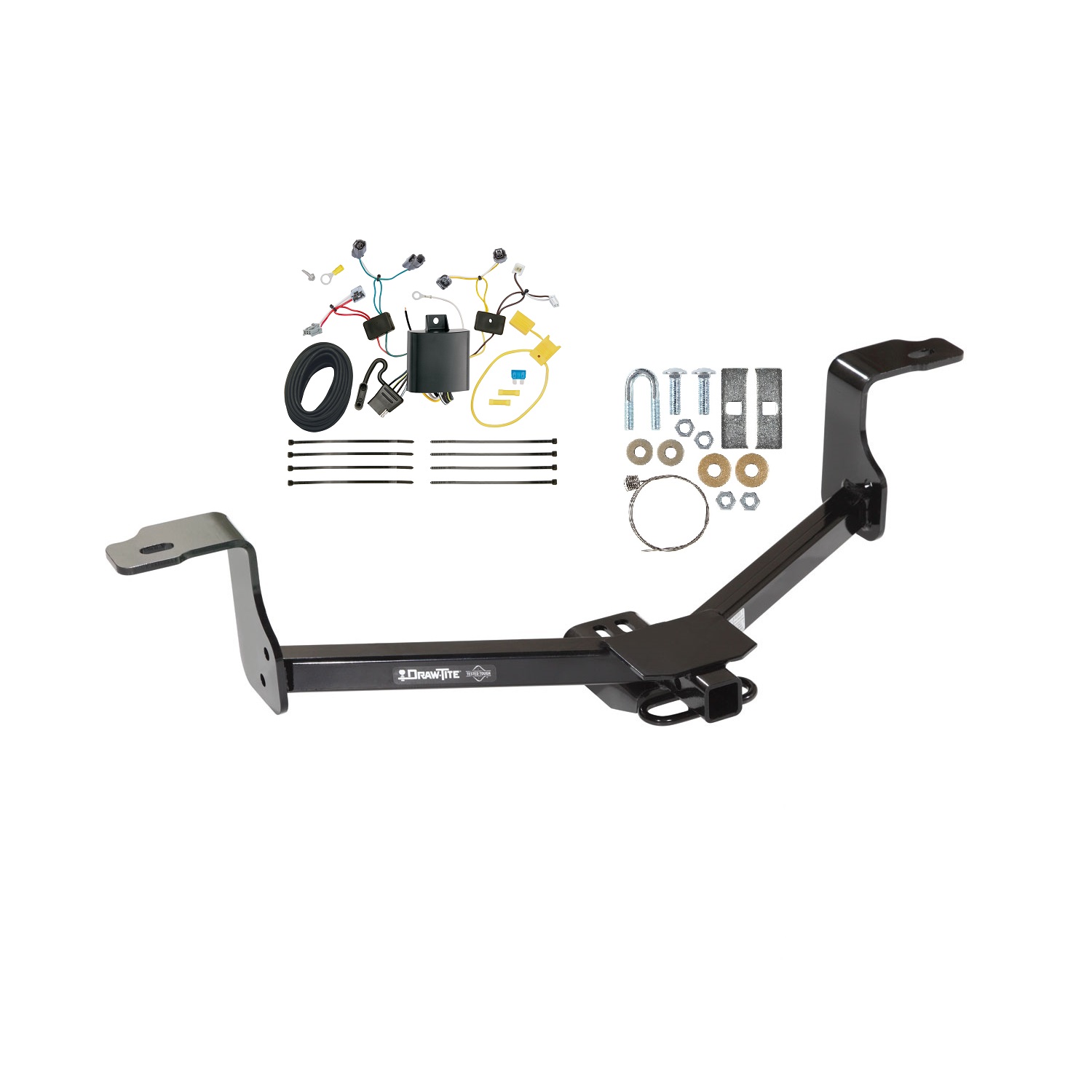 2016-2017 Honda Accord Coupe Draw-tite Class 1 Trailer Hitch, 1-1/4 Inch Square Receiver Bundle w/ Plug-n-Play T-One Wiring Harness thumbnail 0