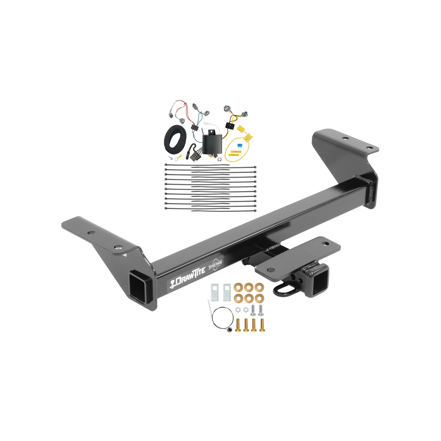 2016-2023 Toyota Tacoma Draw-tite Class 4 Trailer Hitch, 2 Inch Square Receiver Bundle w/ Plug-n-Play T-One Wiring Harness thumbnail 0