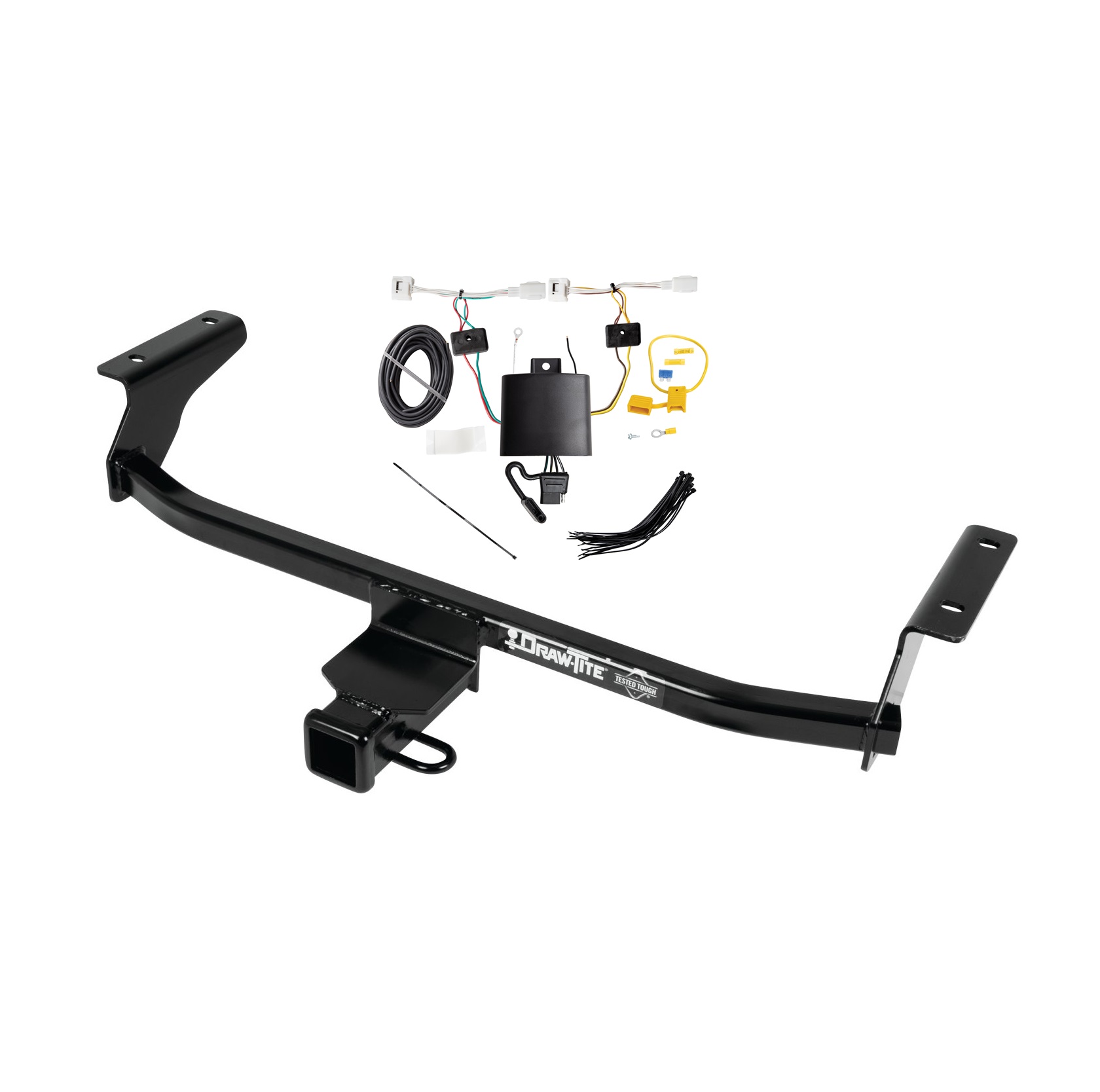 2020-2024 Mazda CX-30 Draw-Tite Class 3 Trailer Hitch, 2 Inch Square Receiver Bundle w/ Plug-n-Play T-One Wiring Harness thumbnail 0