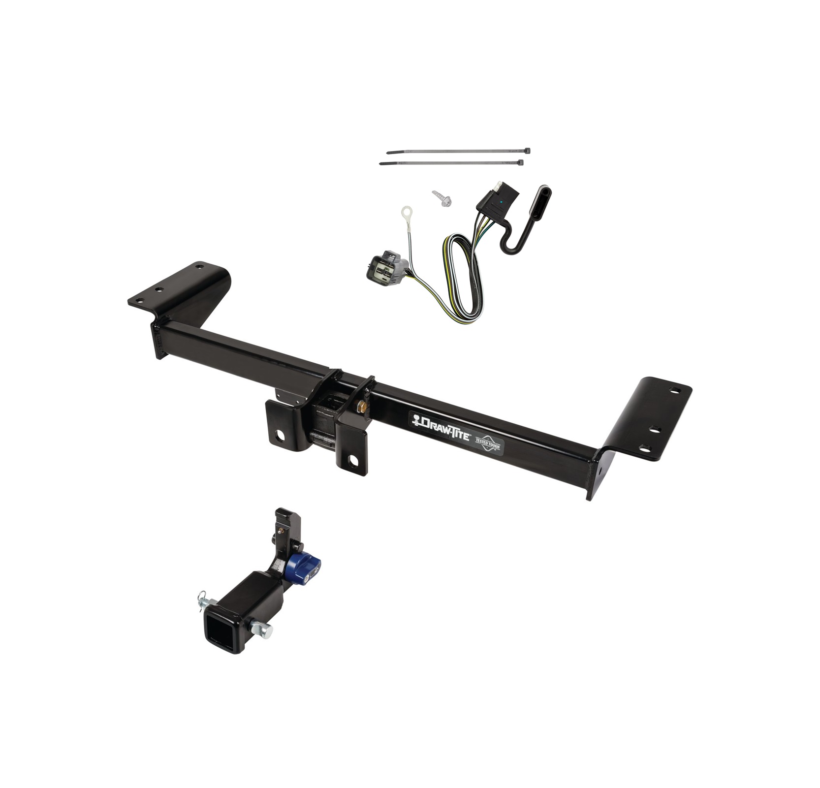 2017-2024 Cadillac XT5 Draw-Tite Hidden Hitch Completely Hidden Trailer Hitch 2 Inch Removable Receiver Bundle w/ Plug-n-Play T-One Wiring Harness thumbnail 0